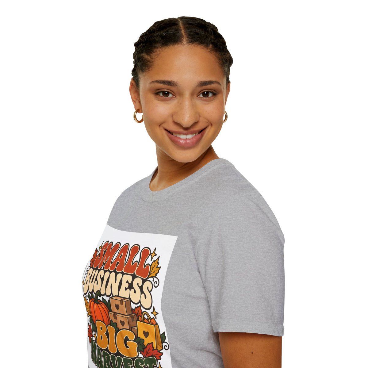 Small Business Big Harvest Graphic T-Shirt — Retro Fall Entrepreneur Tee
