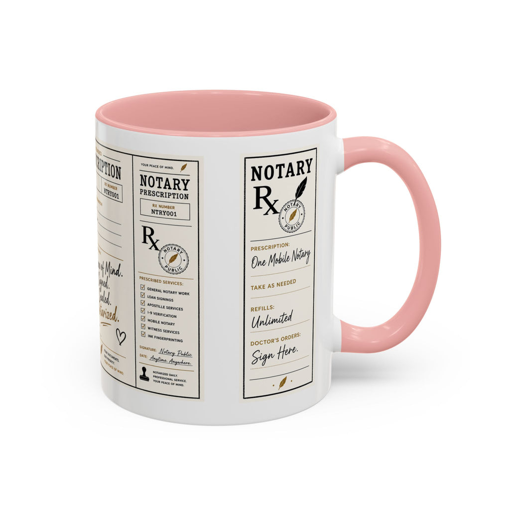 Notary Prescription | Accent Coffee Mug (11oz & 15oz)