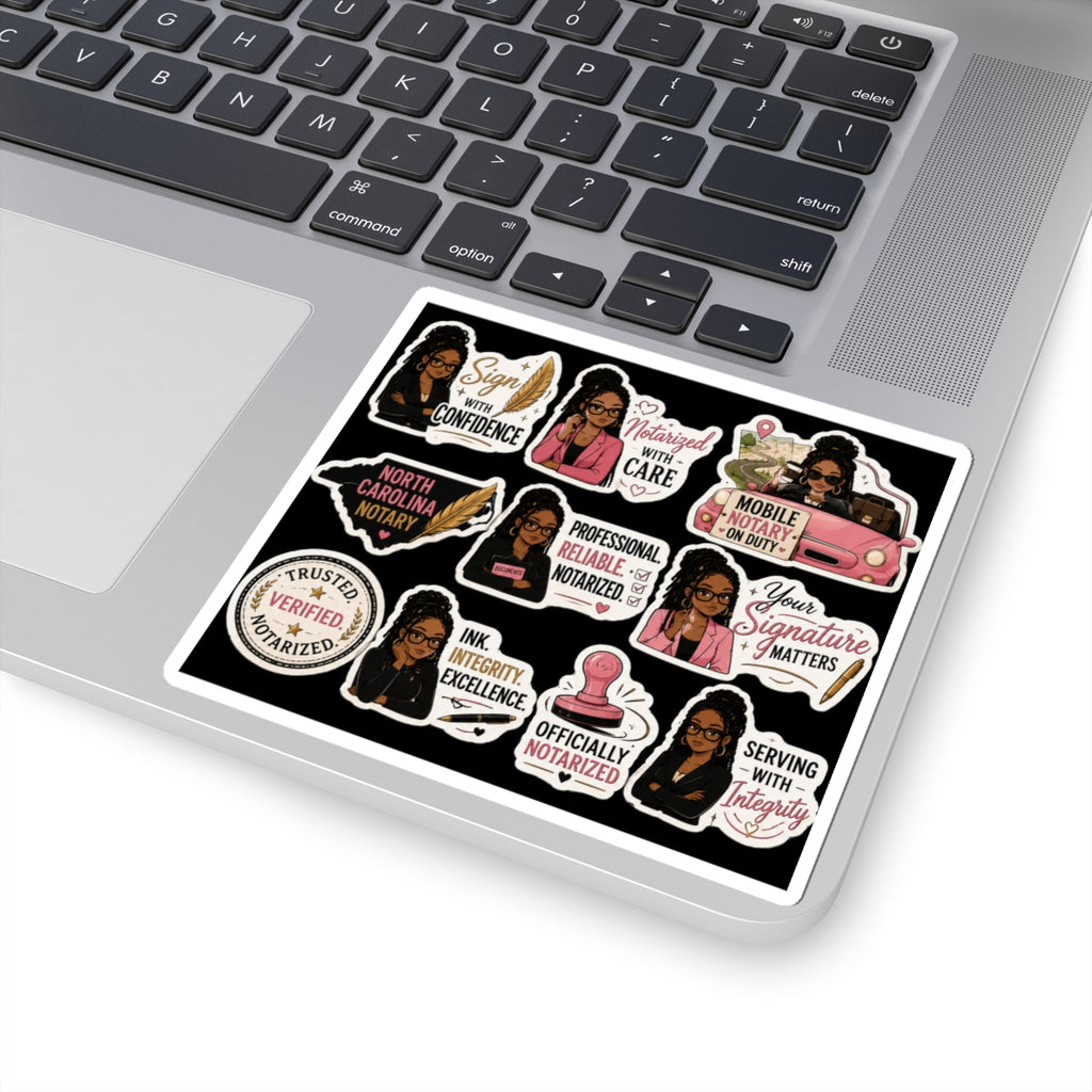🖤 Signature Luxe Collection | Premium Notary Vinyl Stickers
