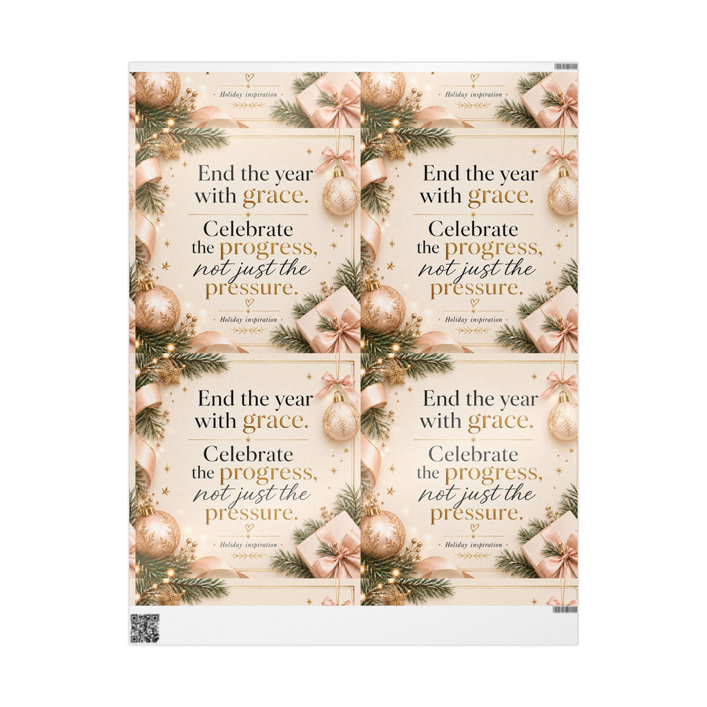 ✨ End the Year With Grace Wrapping Paper – Inspirational Holiday Gift Wrap 🎄