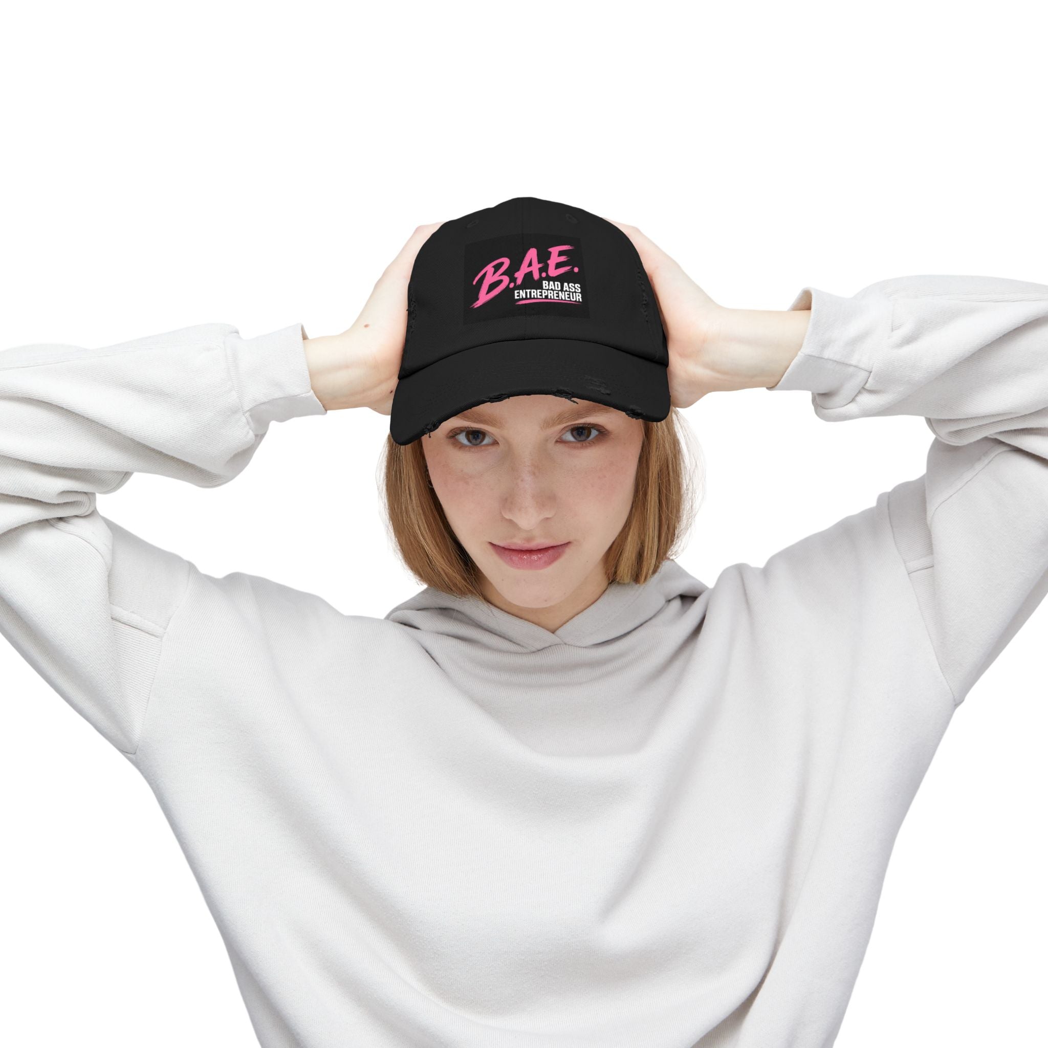 B.A.E. Bad Ass Entrepreneur Distressed Cap | Vintage Business Owner Hat