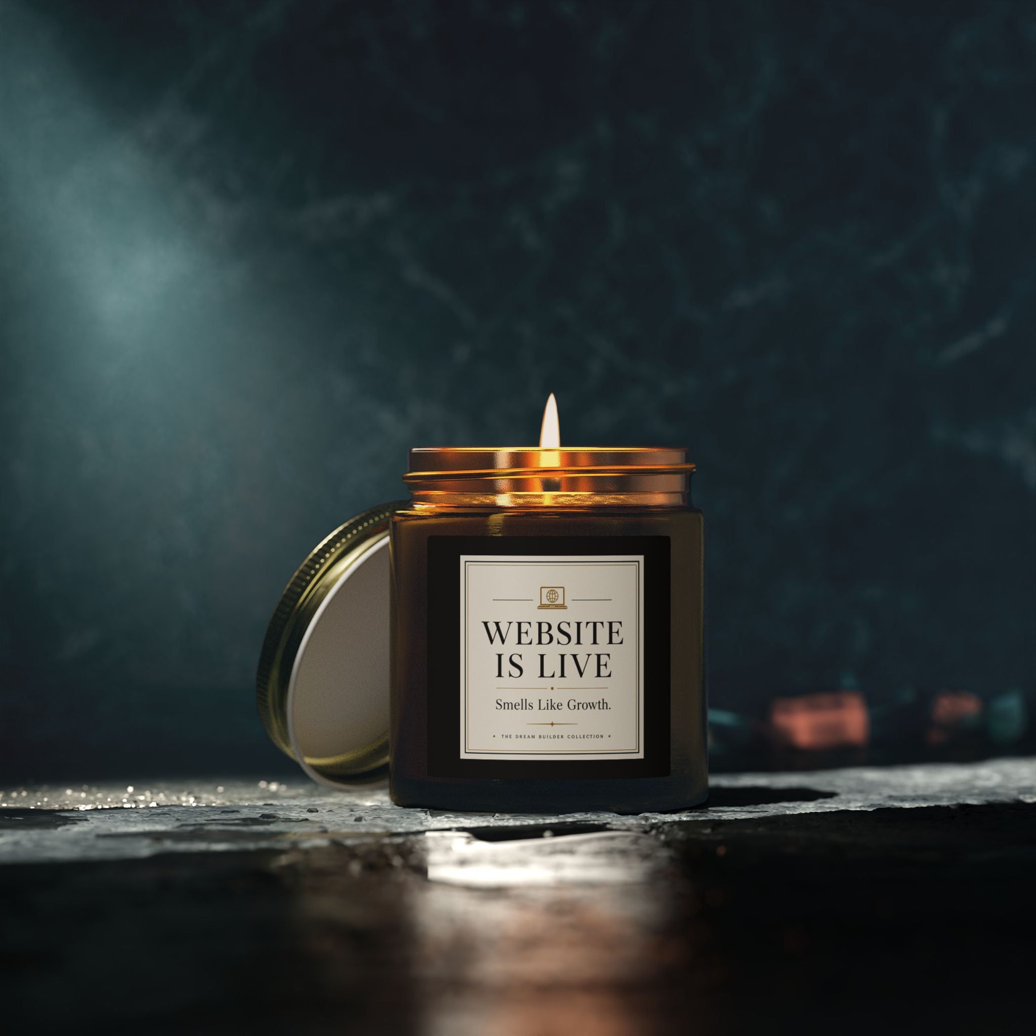Website Is Live. Smells Like Growth. |  Coconut Apricot Wax Dream Builder Candle (4oz & 9oz)