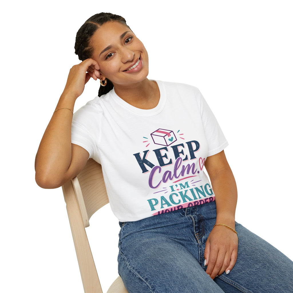 Keep Calm. I'm Packing Your Order. | Funny Small Business Owner T-Shirt | Entrepreneur Graphic Tee