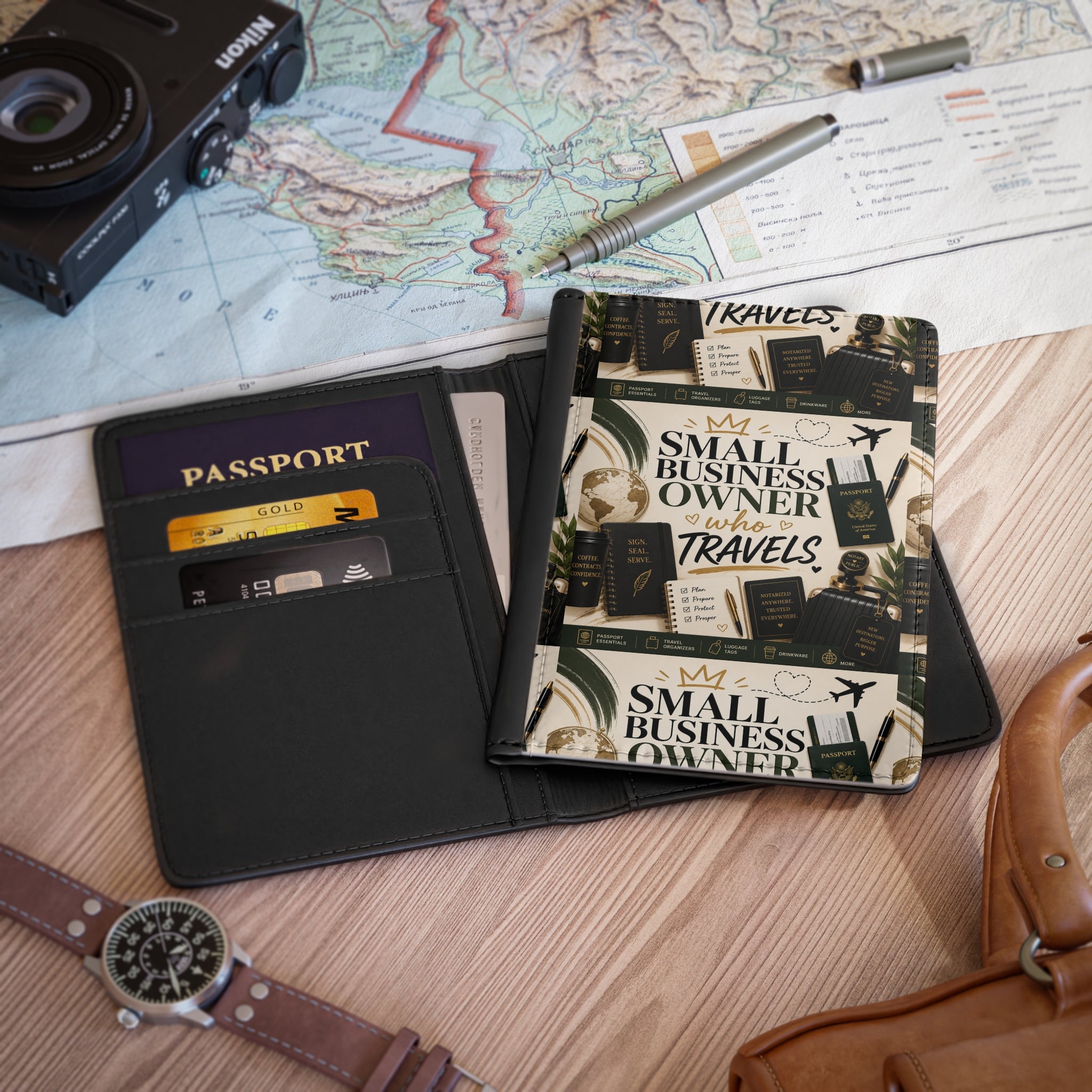 Small Business Owner Who Travels | RFID Passport Cover for Entrepreneurs & Business Travelers