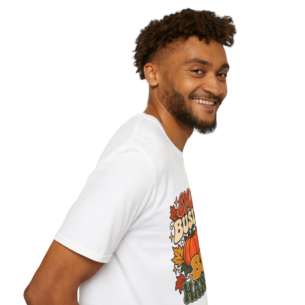 Small Business Big Harvest Graphic T-Shirt — Retro Fall Entrepreneur Tee
