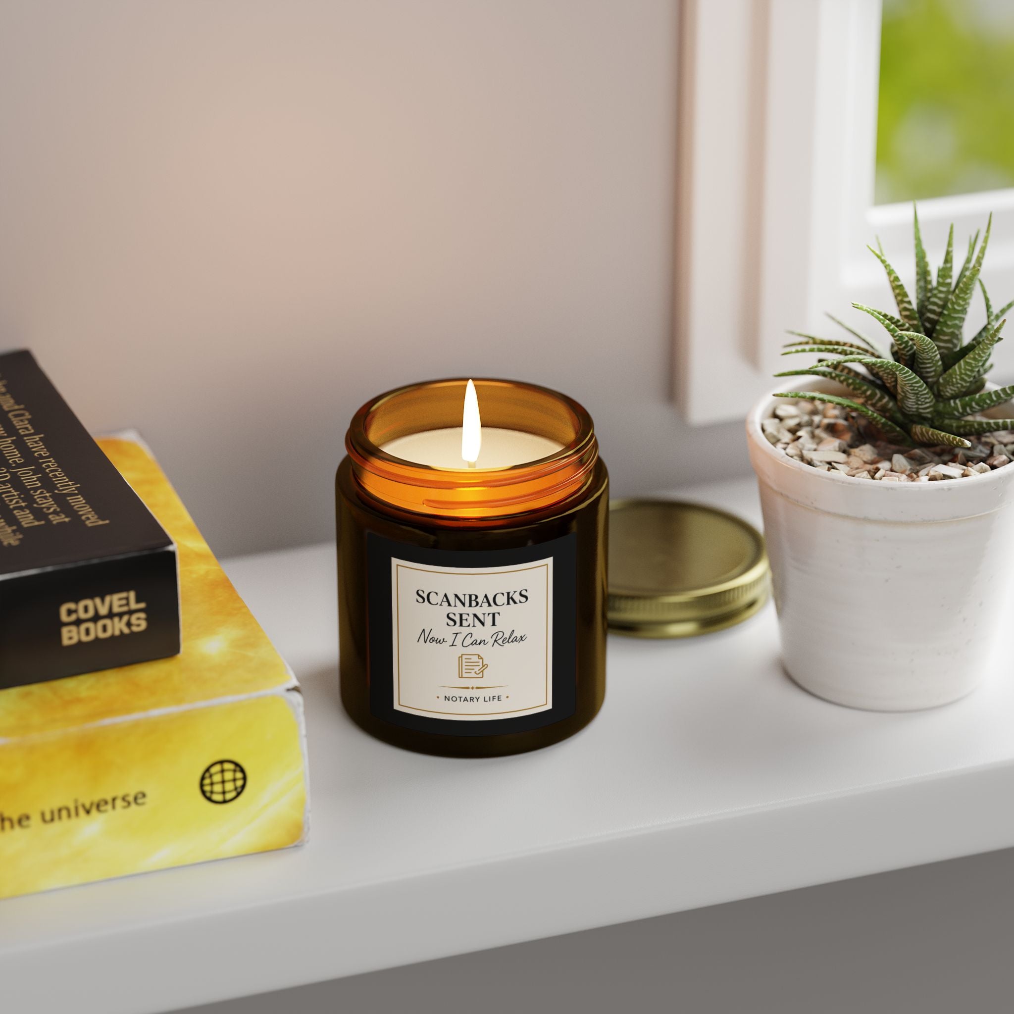 Scanbacks Sent. Now I Can Relax. | Notary Life Scented Candle Coconut Apricot Wax(4oz & 9oz)