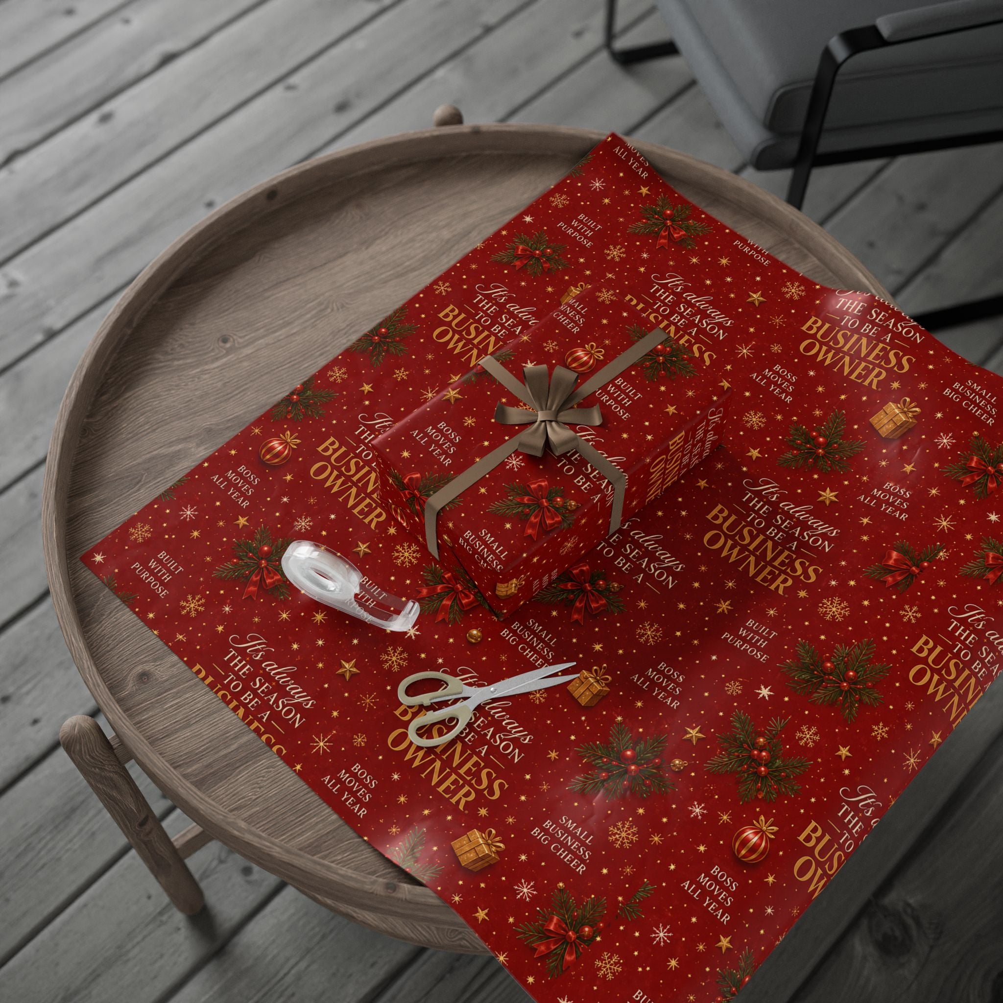 🎄 It’s Always the Season to Be a Business Owner Wrapping Paper – Small Business Holiday Gift Wrap 🎁