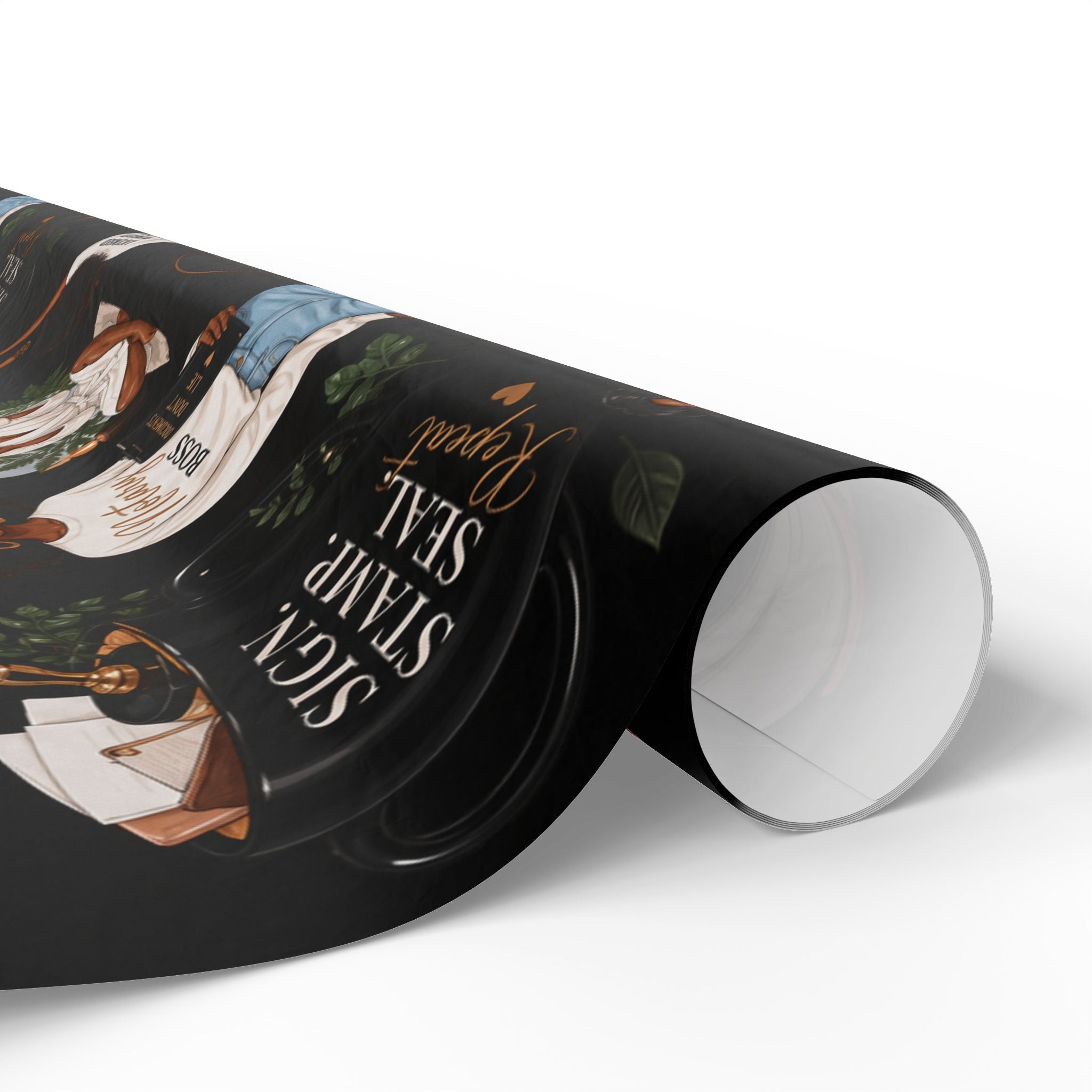 Notary Boss Self-Care Wrapping Paper – Professional Women Gift Wrap💗✍🏾🎁✨