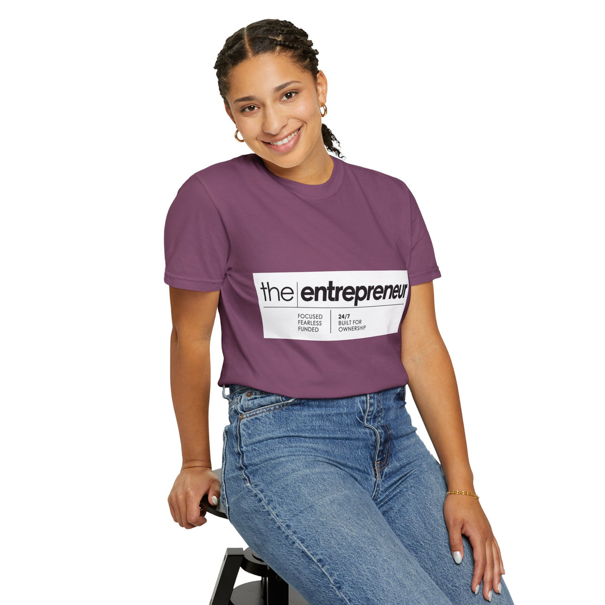 The Entrepreneur Garment-Dyed T-Shirt — Focused, Fearless, Funded Business Owner Tee