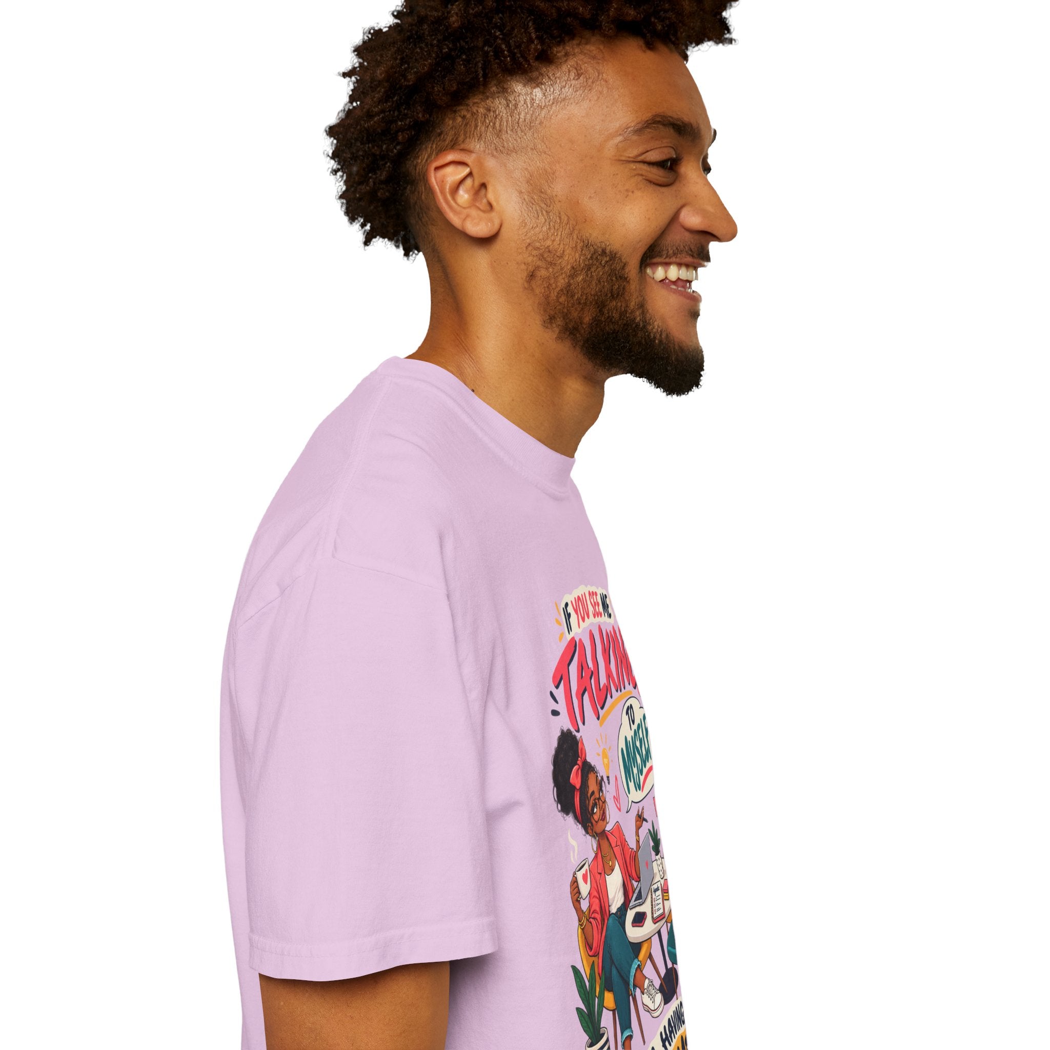 Funny Small Business Owner T-Shirt — “If You See Me Talking to Myself” Staff Meeting Graphic Tee