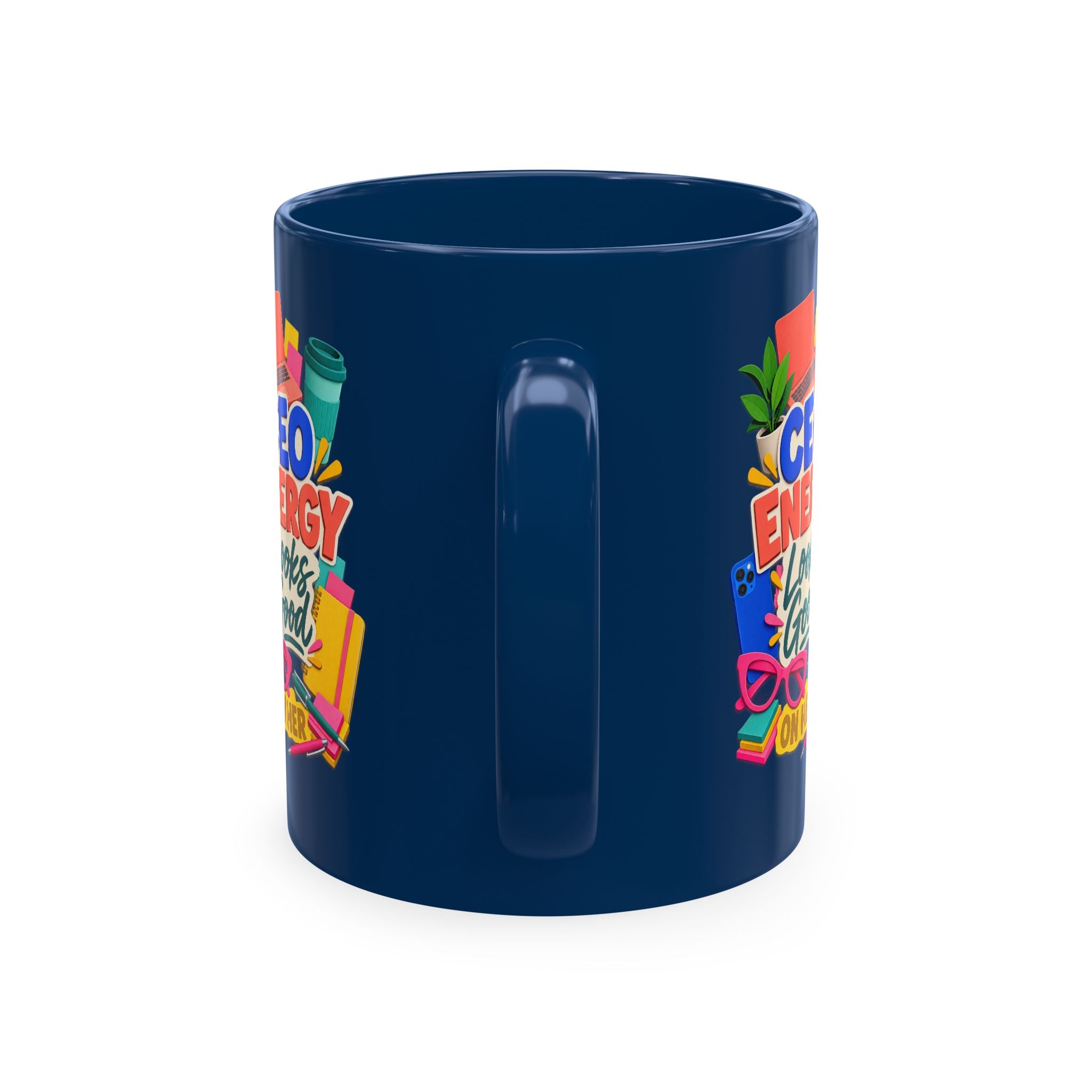 CEO Energy Looks Good on Her Mug | Women in Business Coffee Cup | Female Entrepreneur Gift | Boss Lady Office Mug