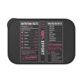 Motivation Nutrition Facts Bento Box with Utensils | Meal Prep Lunch Box for Entrepreneurs & Goal Getters