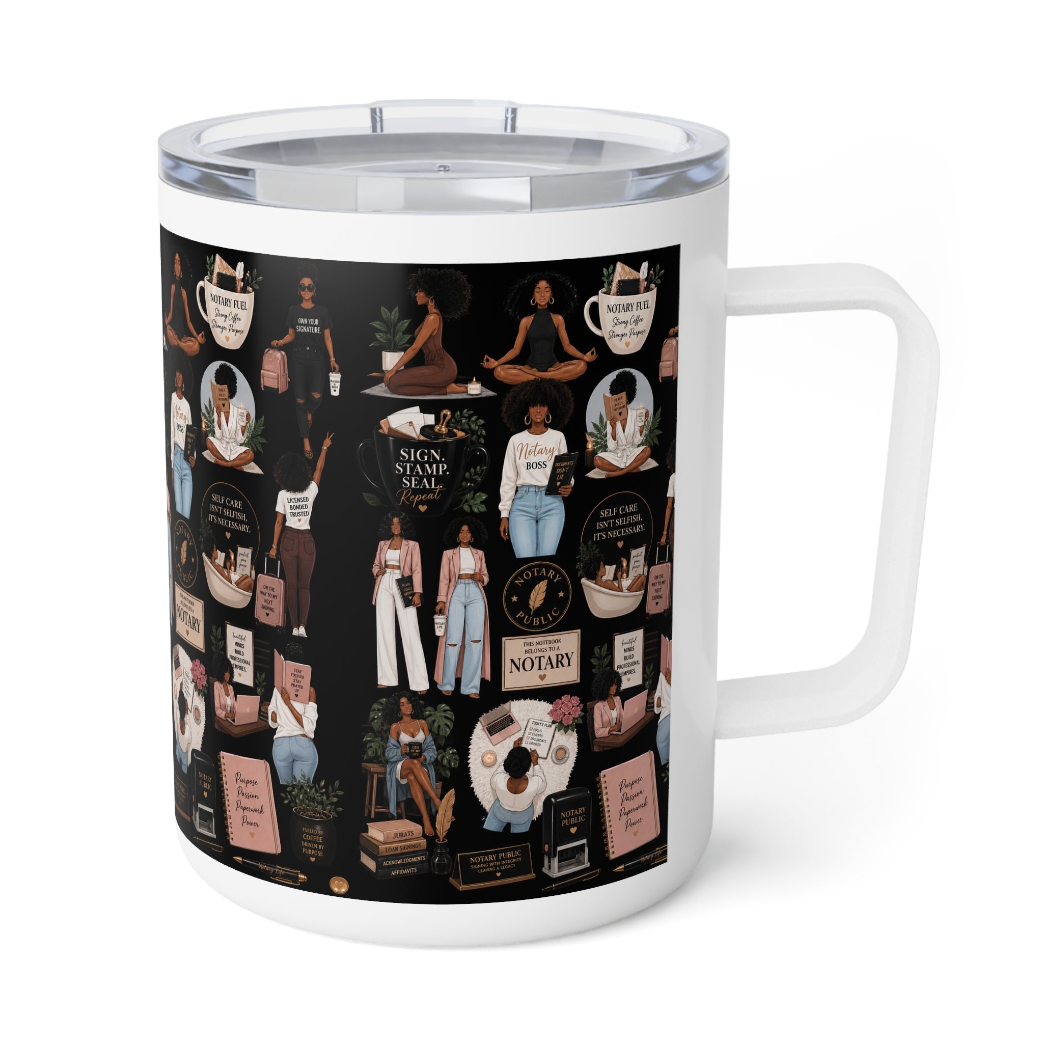 Notary Life Collage | 10oz Insulated Coffee Mug