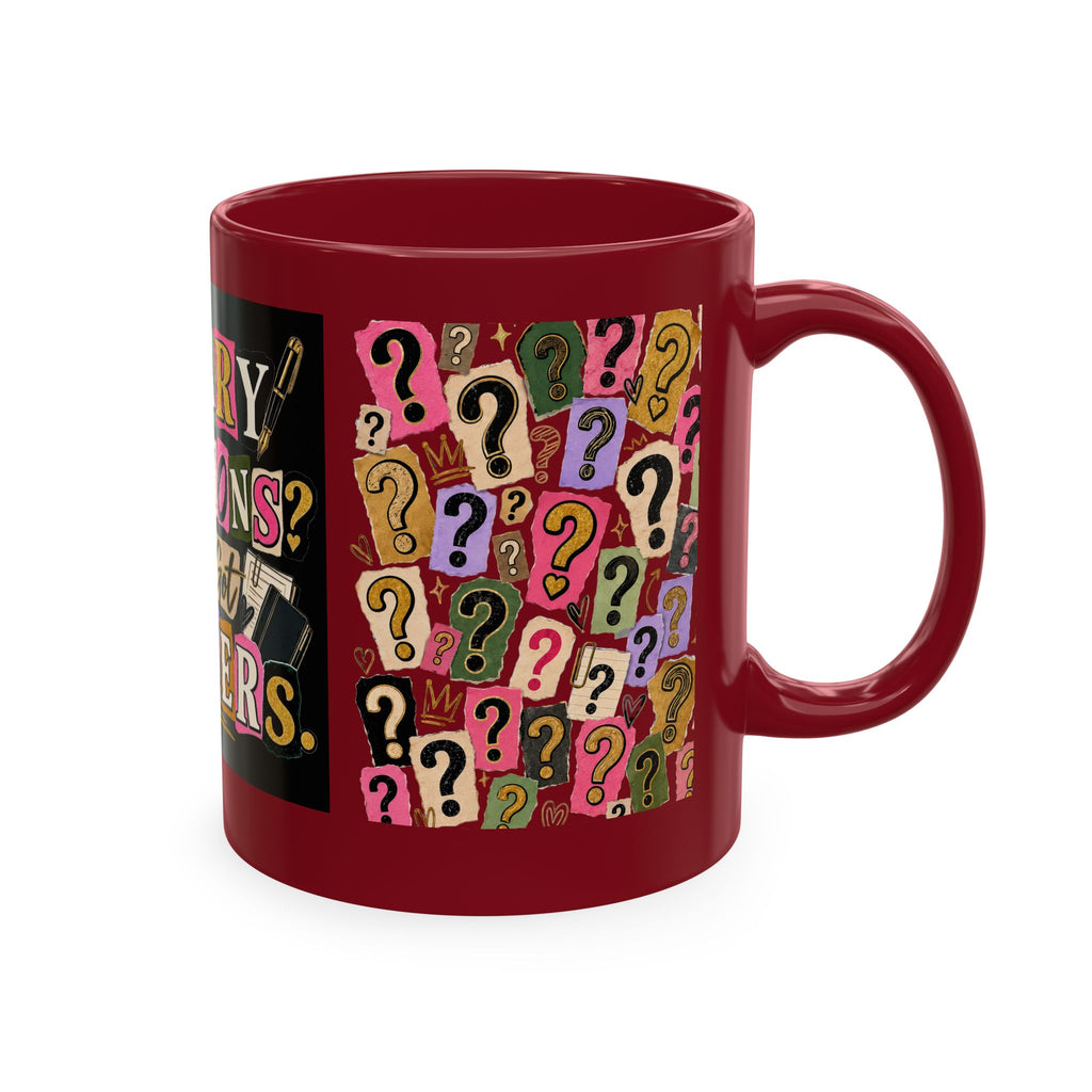Notary Questions? I’ve Got Answers Ceramic Mug — Colorful Notary Public Coffee Cup