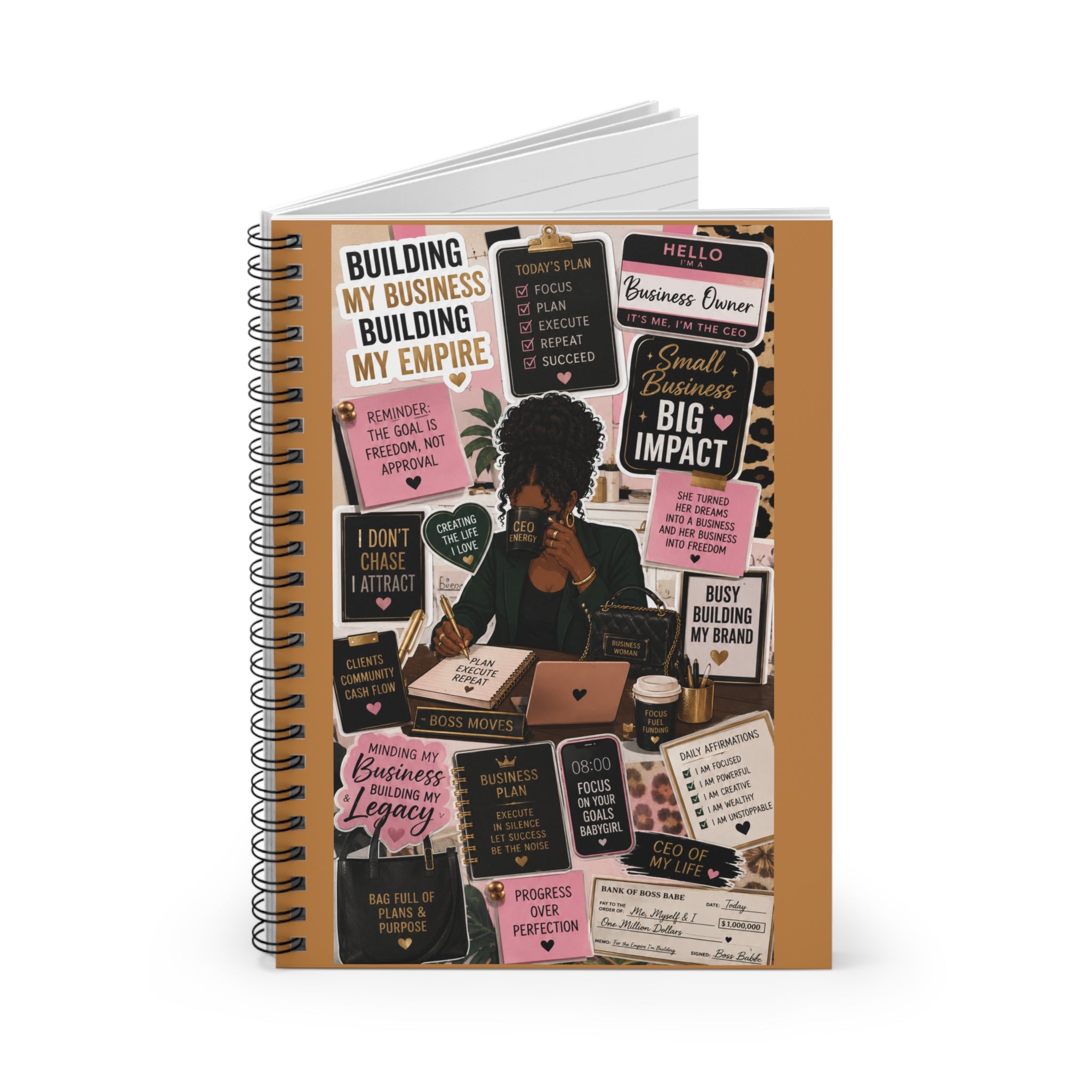 Business Planner Notebook | Entrepreneur Journal | Motivational Spiral Notebook