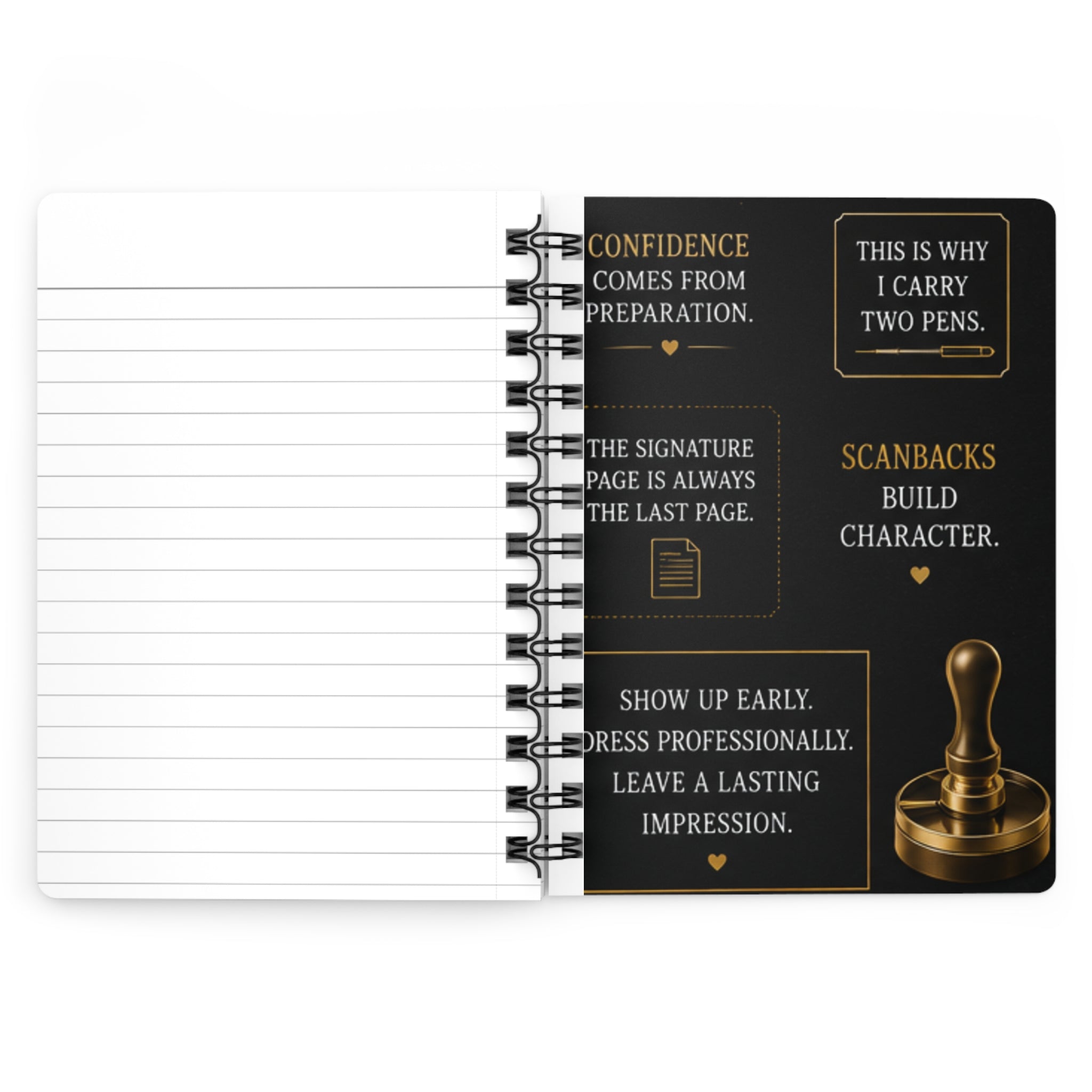 Before the Signature Comes the ID. | Hardcover Notary Quote Journal for Notaries & Loan Signing Agents