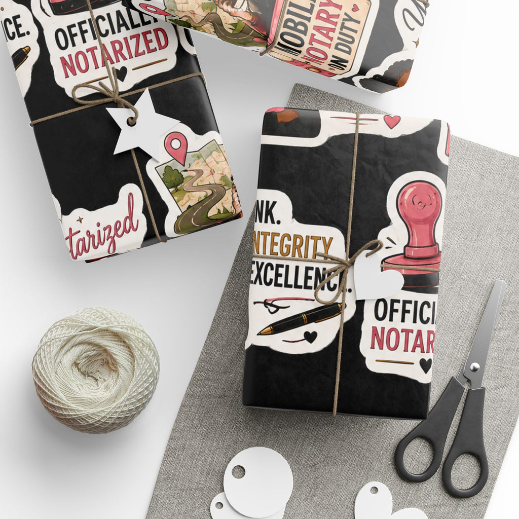 North Carolina Notary Wrapping Paper – Mobile Notary Gift Wrap💗✍🏾🎁✨