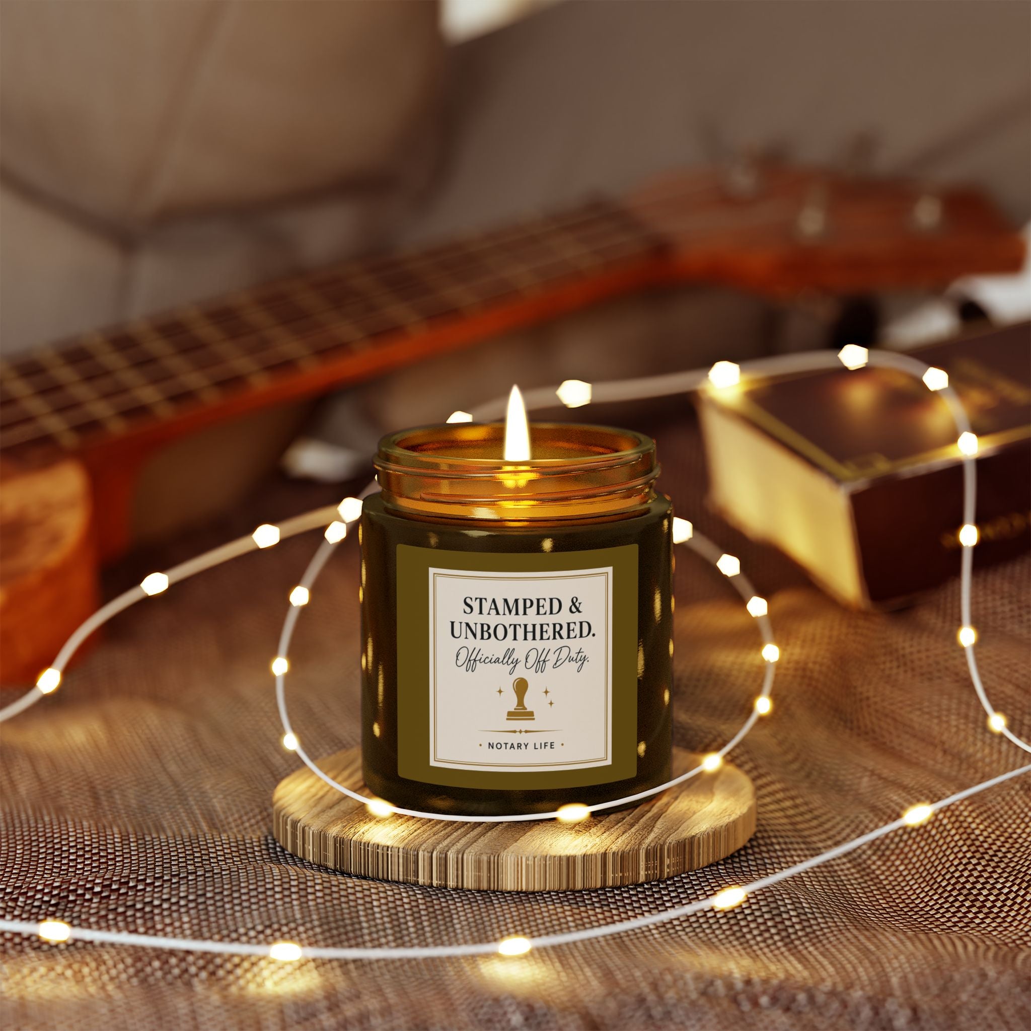 Stamped & Unbothered. Officially Off Duty. | Notary Life Scented Candle (4oz & 9oz)