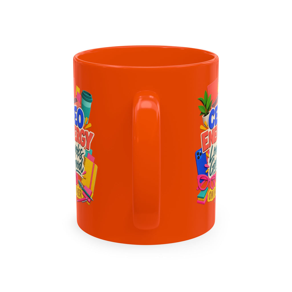 CEO Energy Looks Good on Her Mug | Women in Business Coffee Cup | Female Entrepreneur Gift | Boss Lady Office Mug