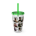 16 oz Acrylic Tumbler – Black Girl Business Energy Collection | Double-Wall Entrepreneur Cup with Straw