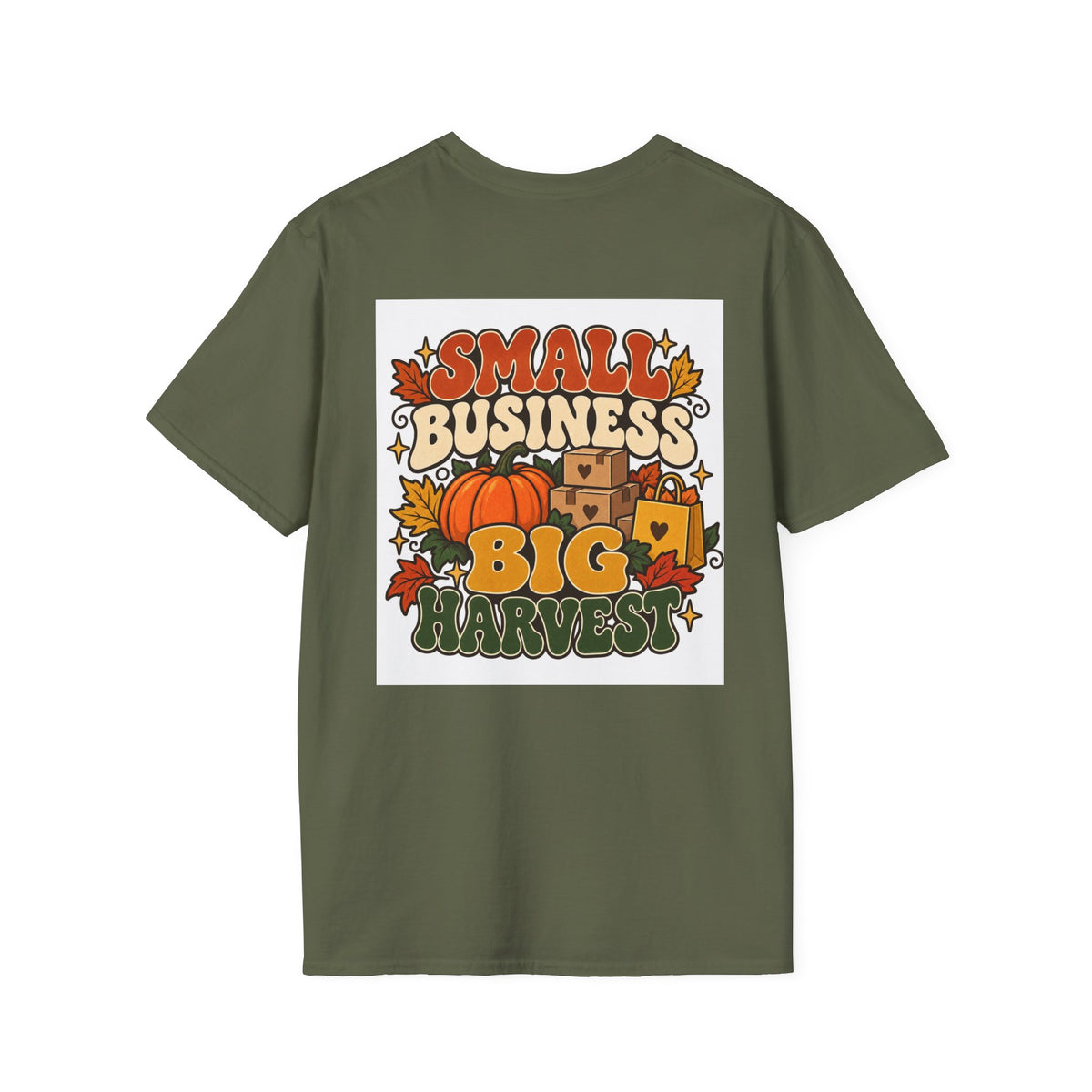 Small Business Big Harvest Graphic T-Shirt — Retro Fall Entrepreneur Tee