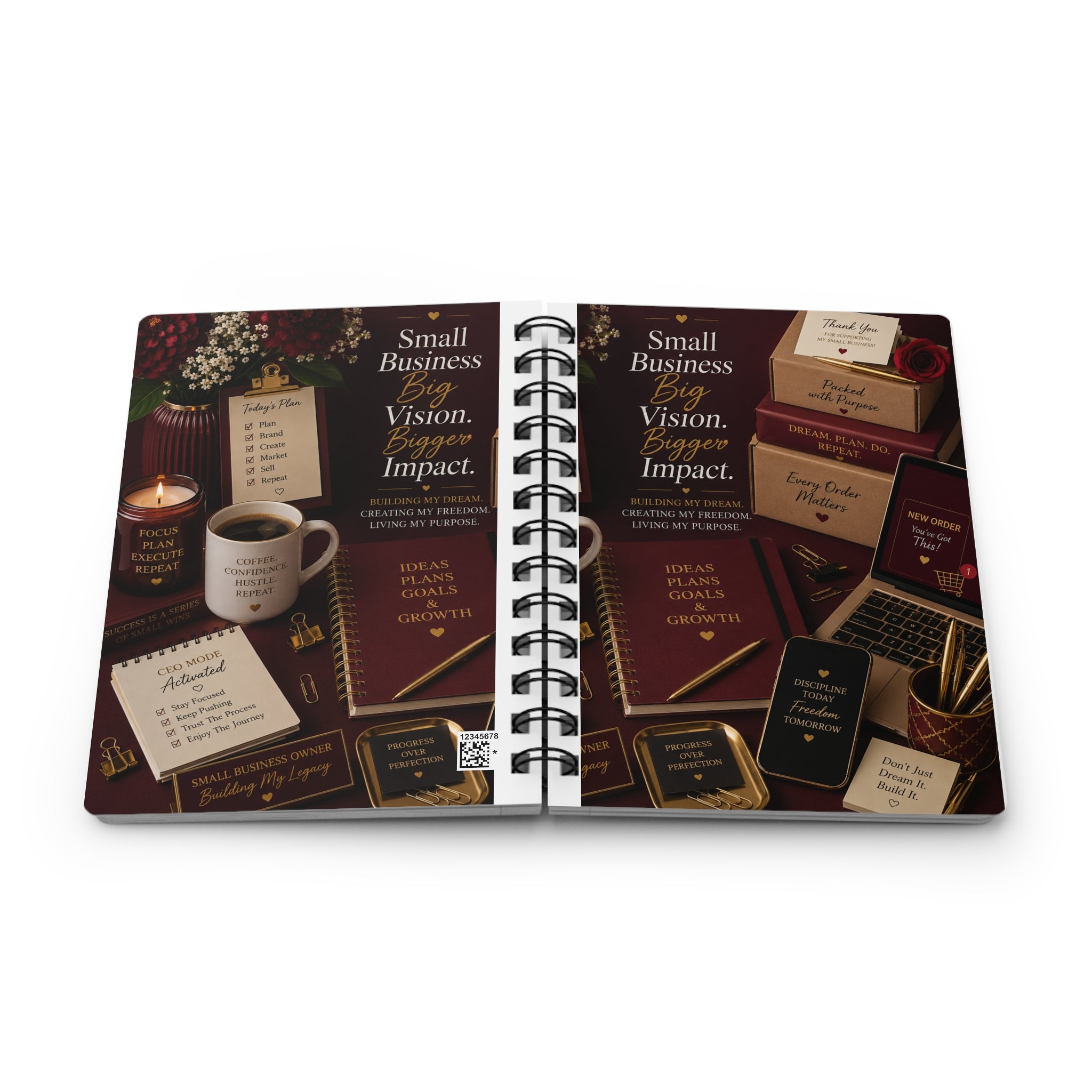 Small Business. Big Vision. Bigger Impact. | Hardcover Journal for Entrepreneurs & Business Owners