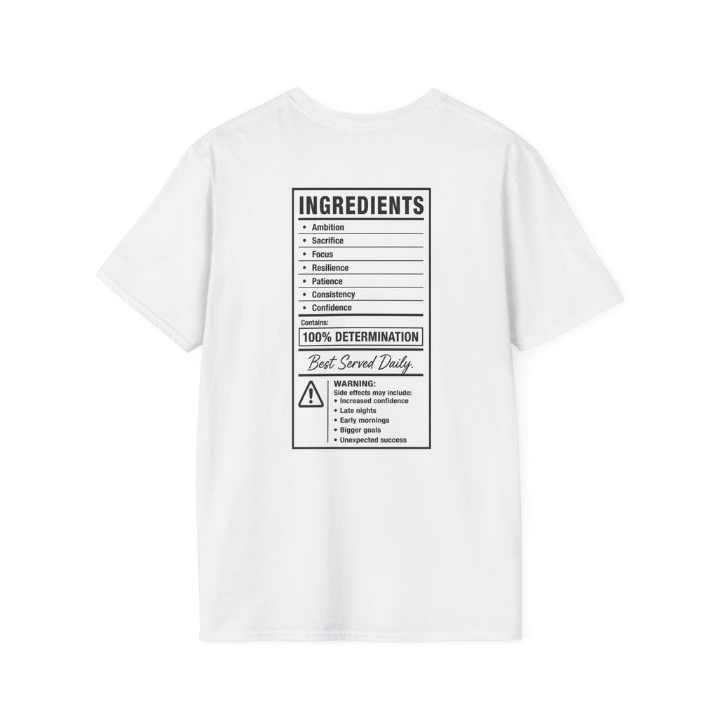 Nutrition Facts T-Shirt | Serving Size: 1 Dream | Entrepreneur Motivation Tee