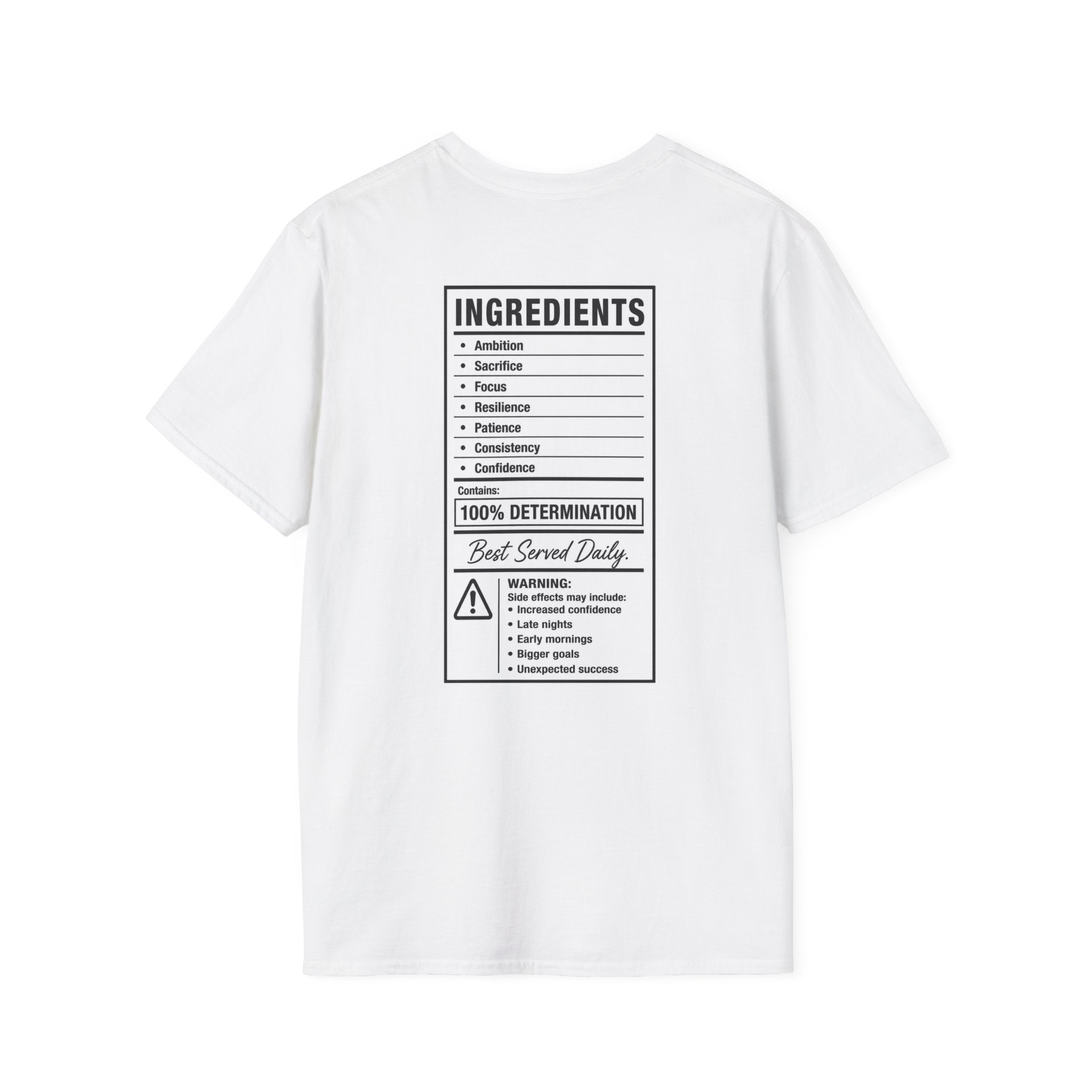 Nutrition Facts T-Shirt | Serving Size: 1 Dream | Entrepreneur Motivation Tee
