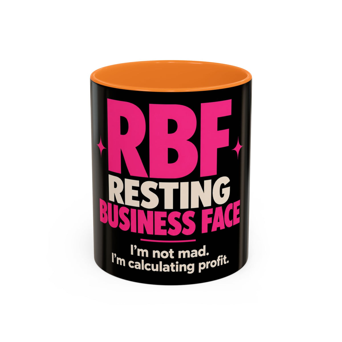 RBF Mug — "Resting Business Face: I'm not mad. I'm calculating profit."