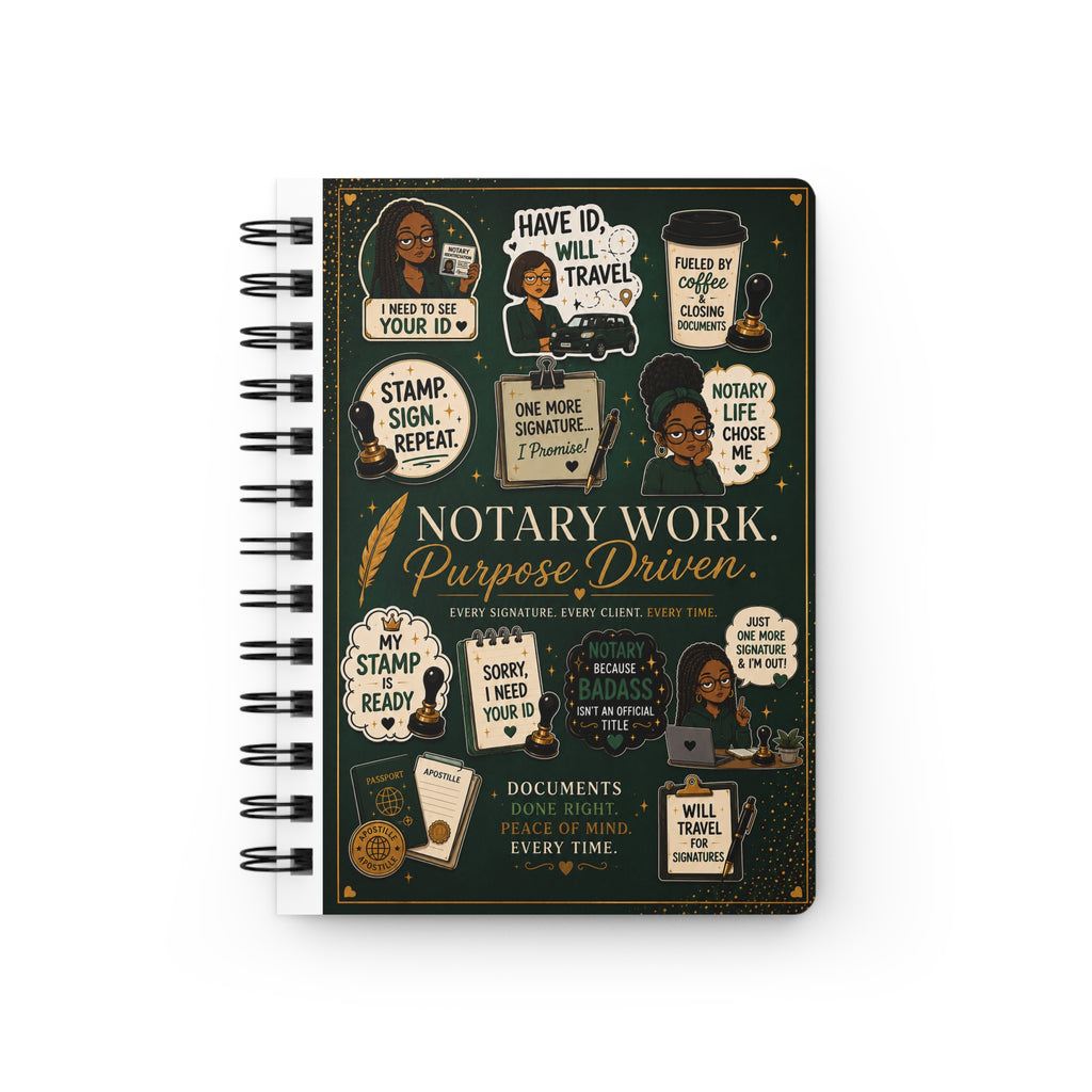 Notary Work. Purpose Driven. | Hardcover Journal for Notaries & Loan Signing Agents