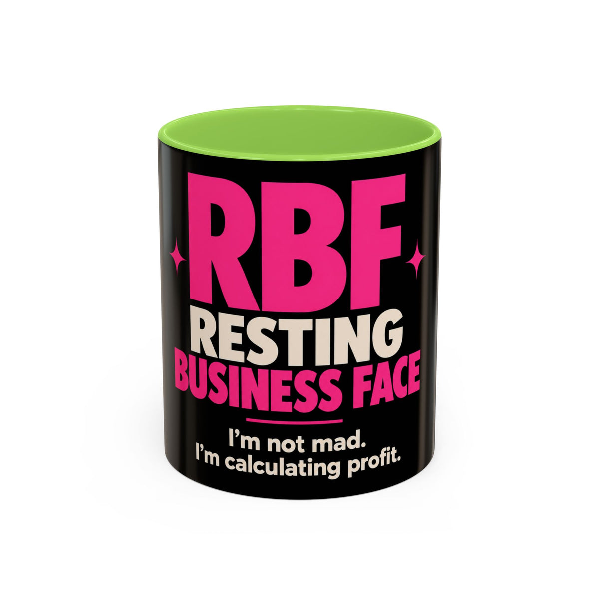 RBF Mug — "Resting Business Face: I'm not mad. I'm calculating profit."