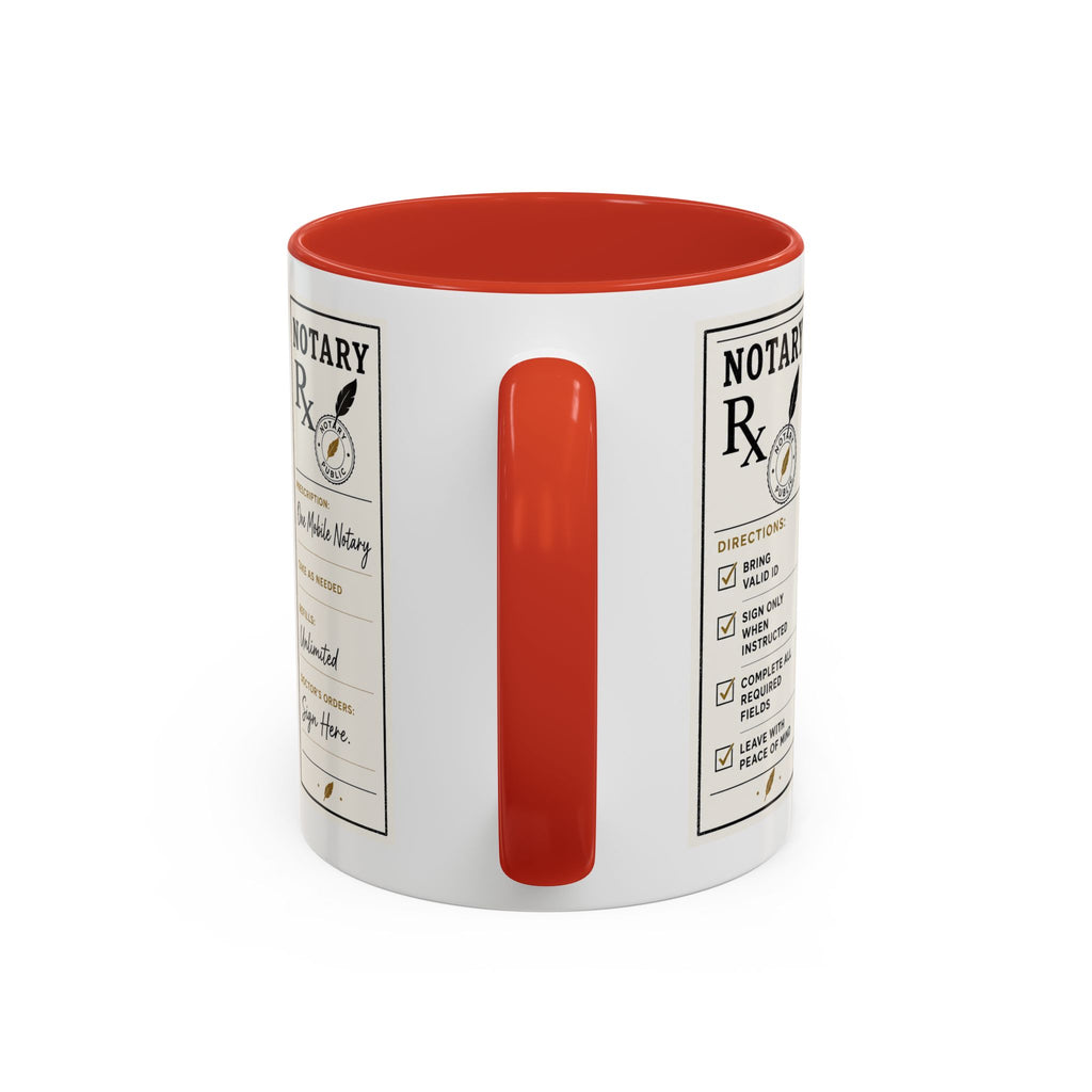 Notary Prescription | Accent Coffee Mug (11oz & 15oz)