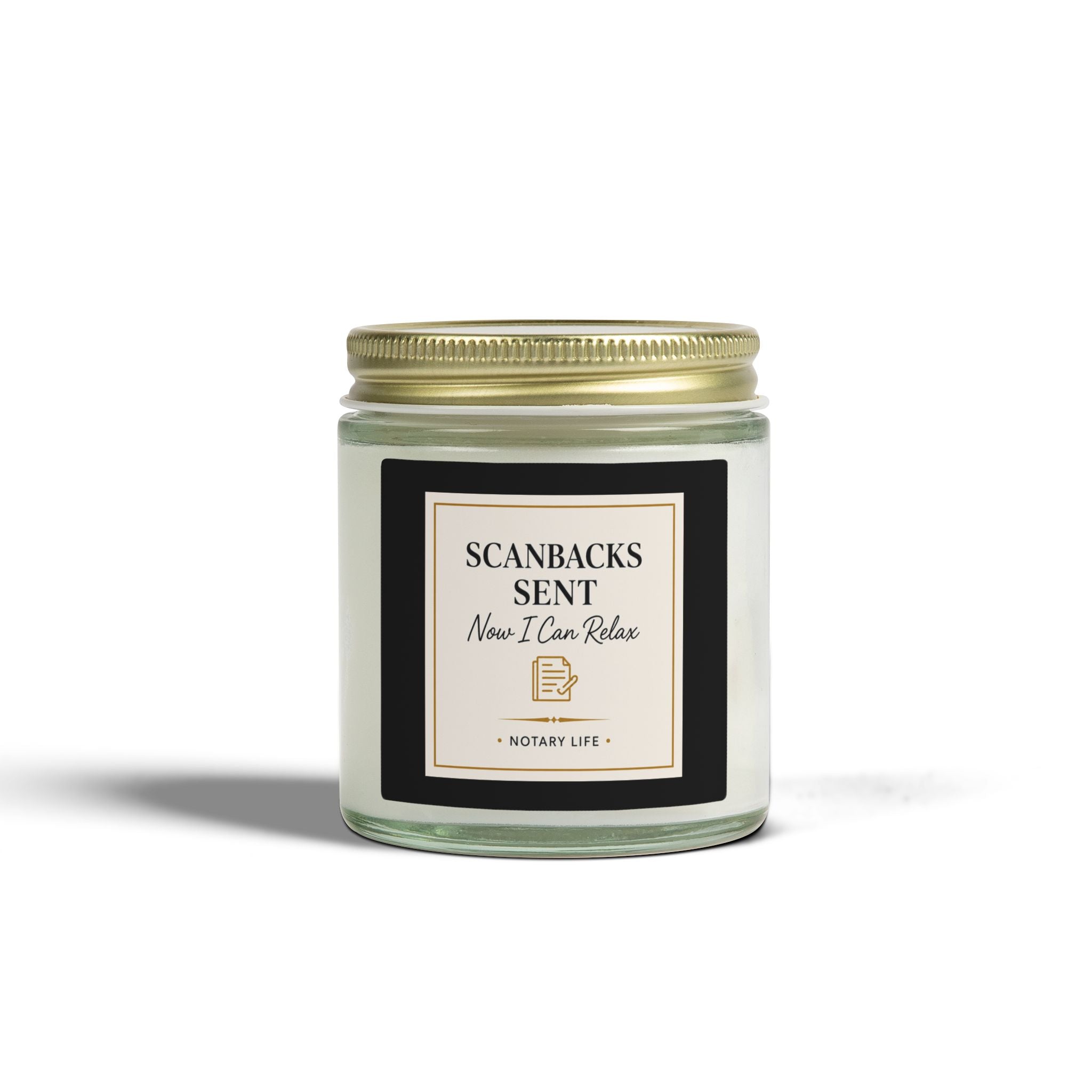 Scanbacks Sent. Now I Can Relax. | Notary Life Scented Candle Coconut Apricot Wax(4oz & 9oz)