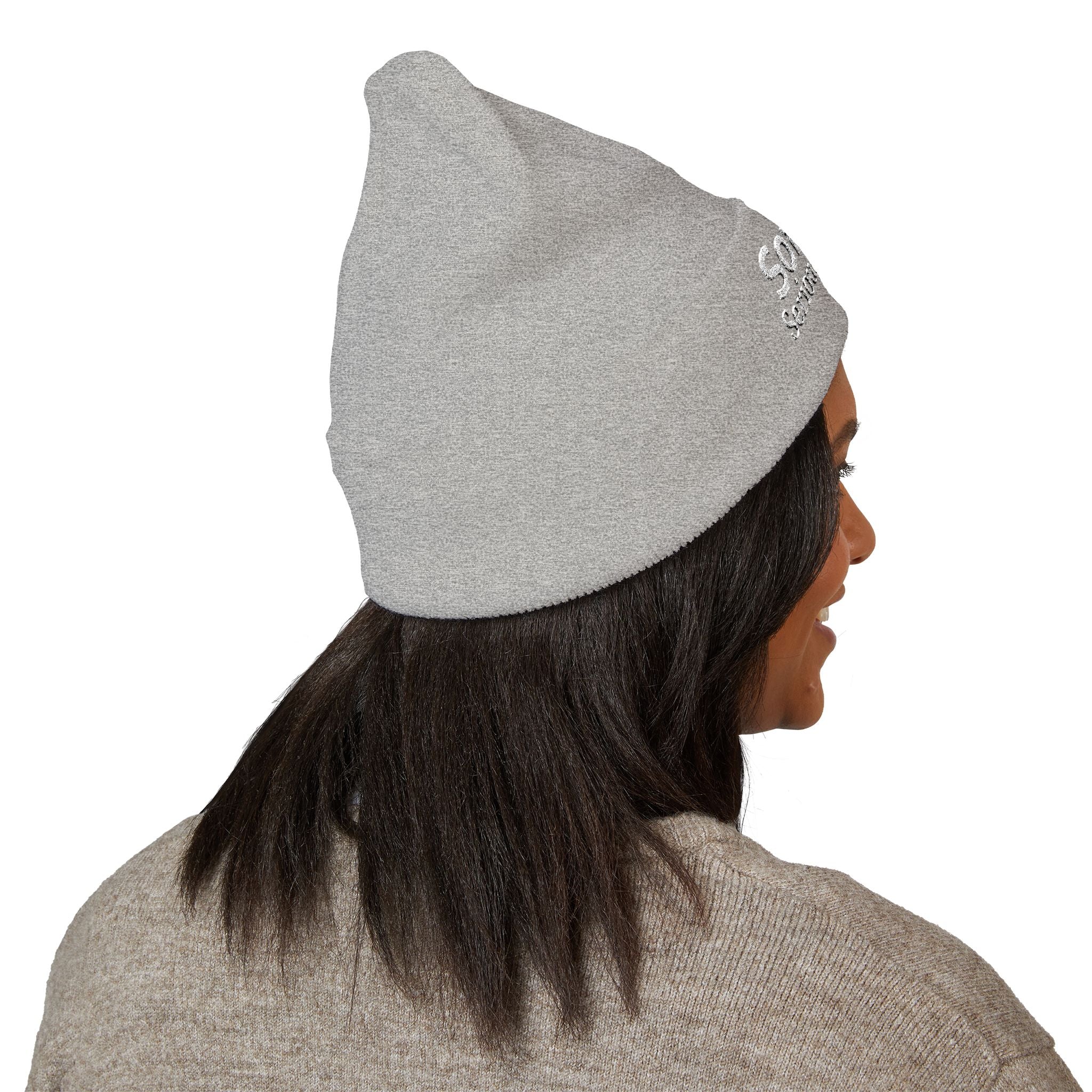 Soft Life. Serious Business. Embroidered Cuffed Beanie | Cozy Entrepreneur Winter Hat