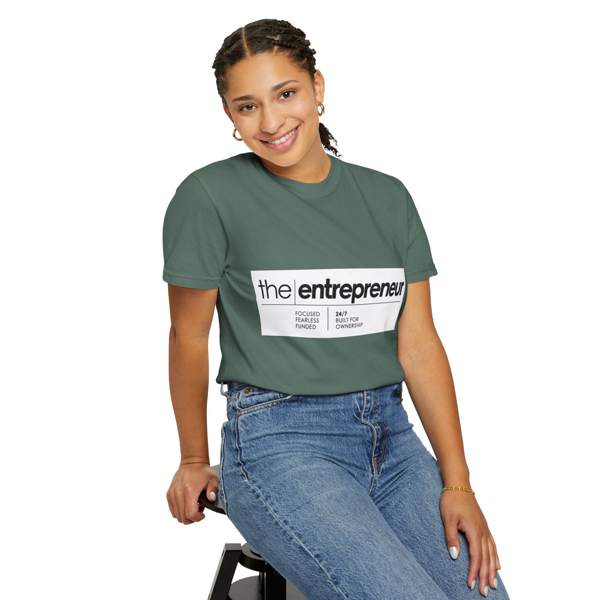 The Entrepreneur Garment-Dyed T-Shirt — Focused, Fearless, Funded Business Owner Tee