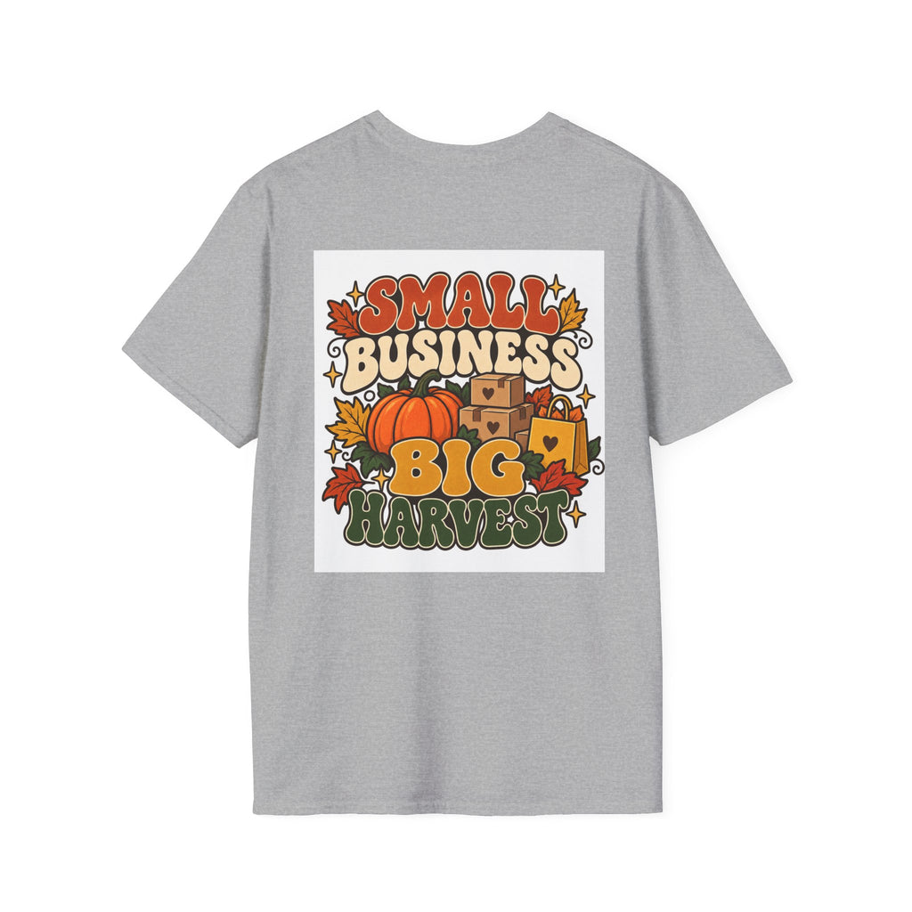 Small Business Big Harvest Graphic T-Shirt — Retro Fall Entrepreneur Tee