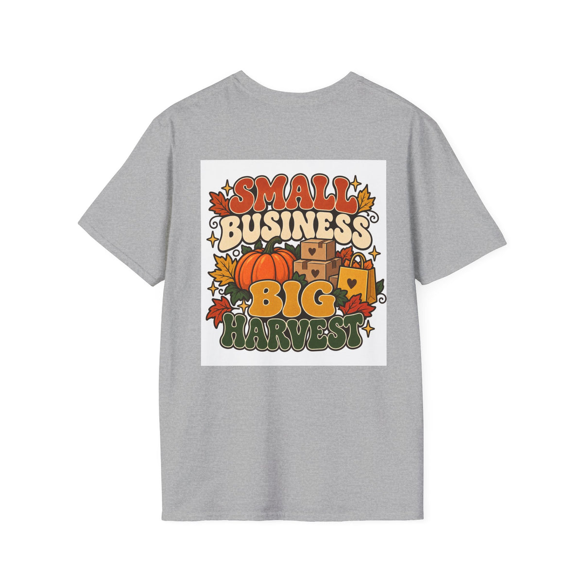 Small Business Big Harvest Graphic T-Shirt — Retro Fall Entrepreneur Tee