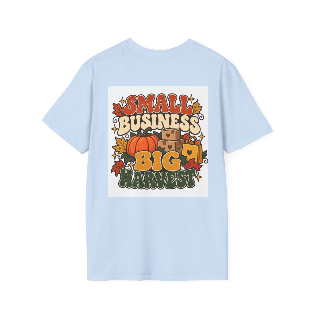 Small Business Big Harvest Graphic T-Shirt — Retro Fall Entrepreneur Tee