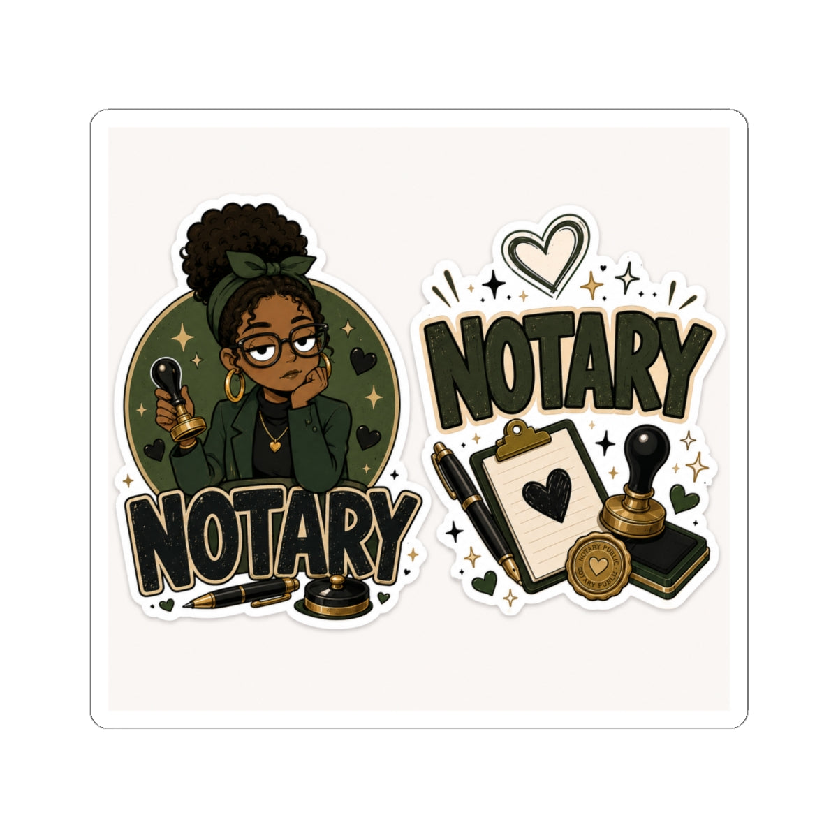 Notary Vinyl Sticker | Cute Notary Public Sticker | Mobile Notary Laptop Decal | Loan Signing Agent Gift | Business Owner Sticker