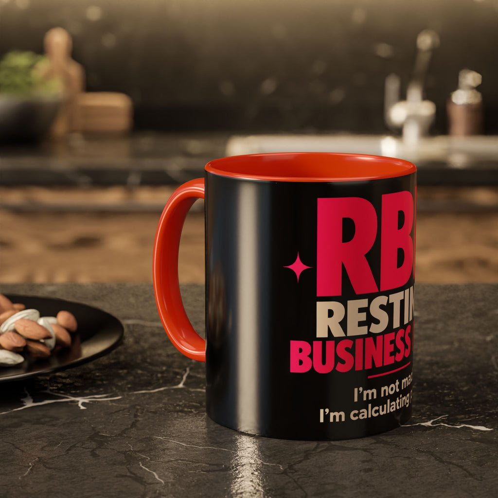 RBF Mug — "Resting Business Face: I'm not mad. I'm calculating profit."