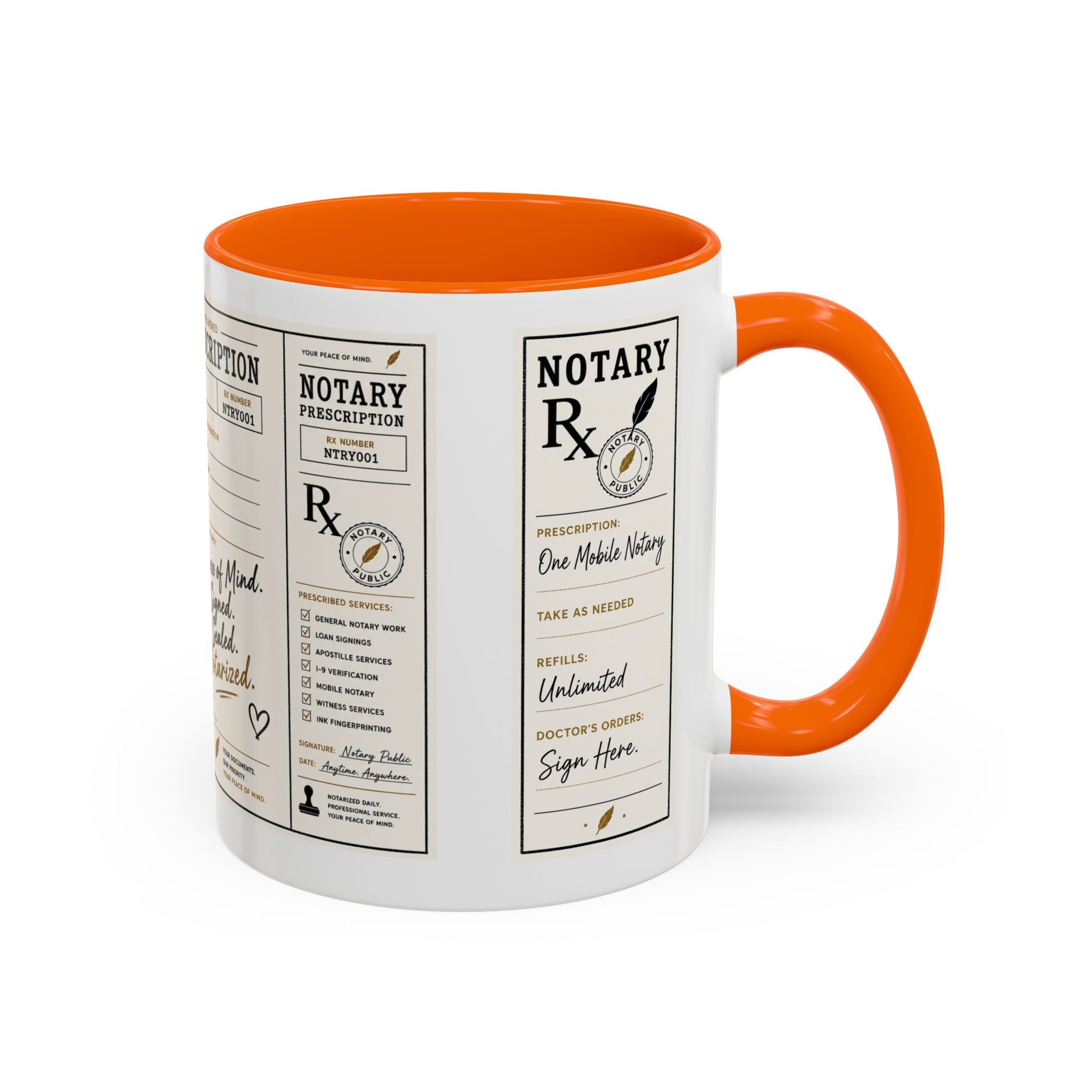 Notary Prescription | Accent Coffee Mug (11oz & 15oz)