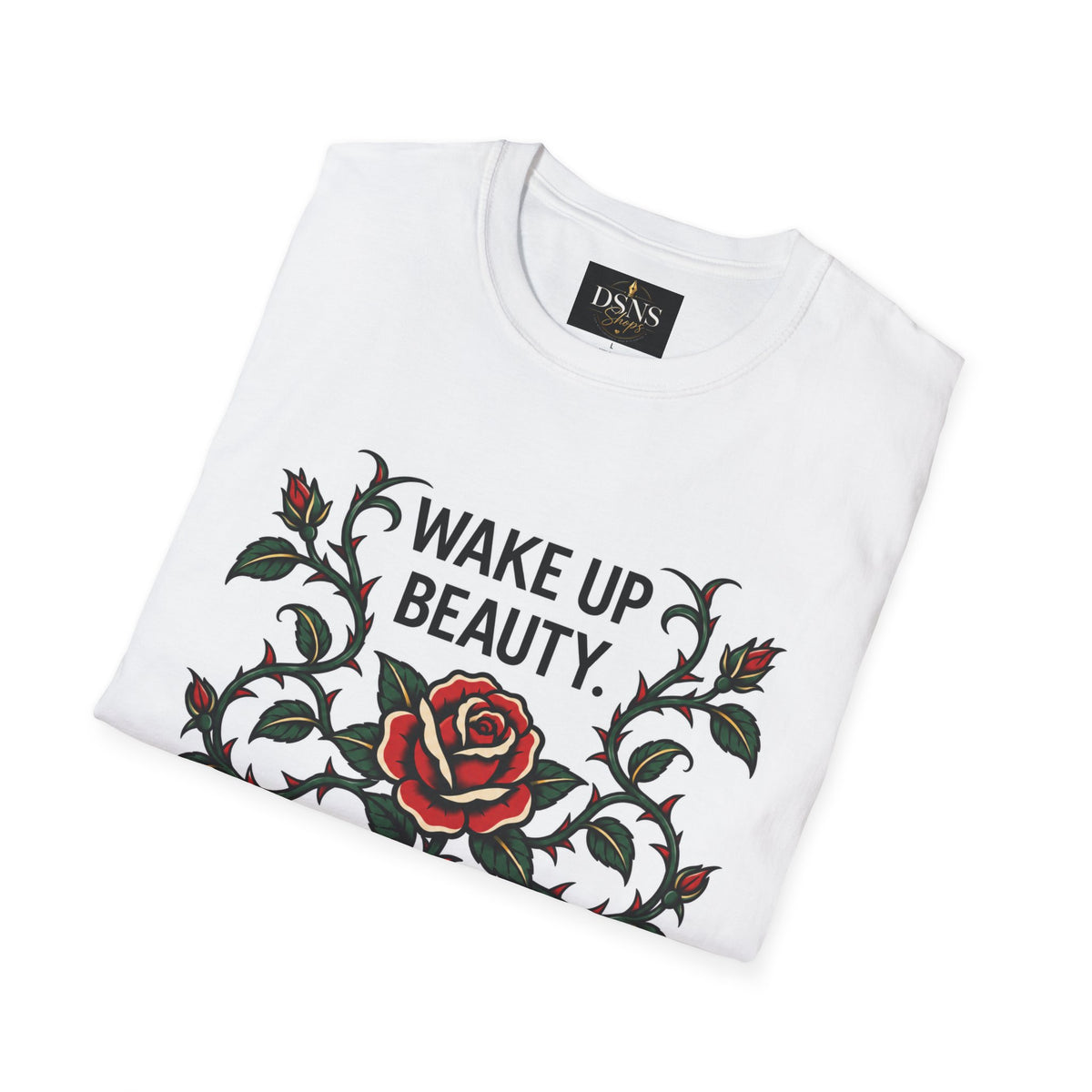 Wake Up Beauty, It’s Time to Beast Tee — Rose & Thorn Graphic Shirt