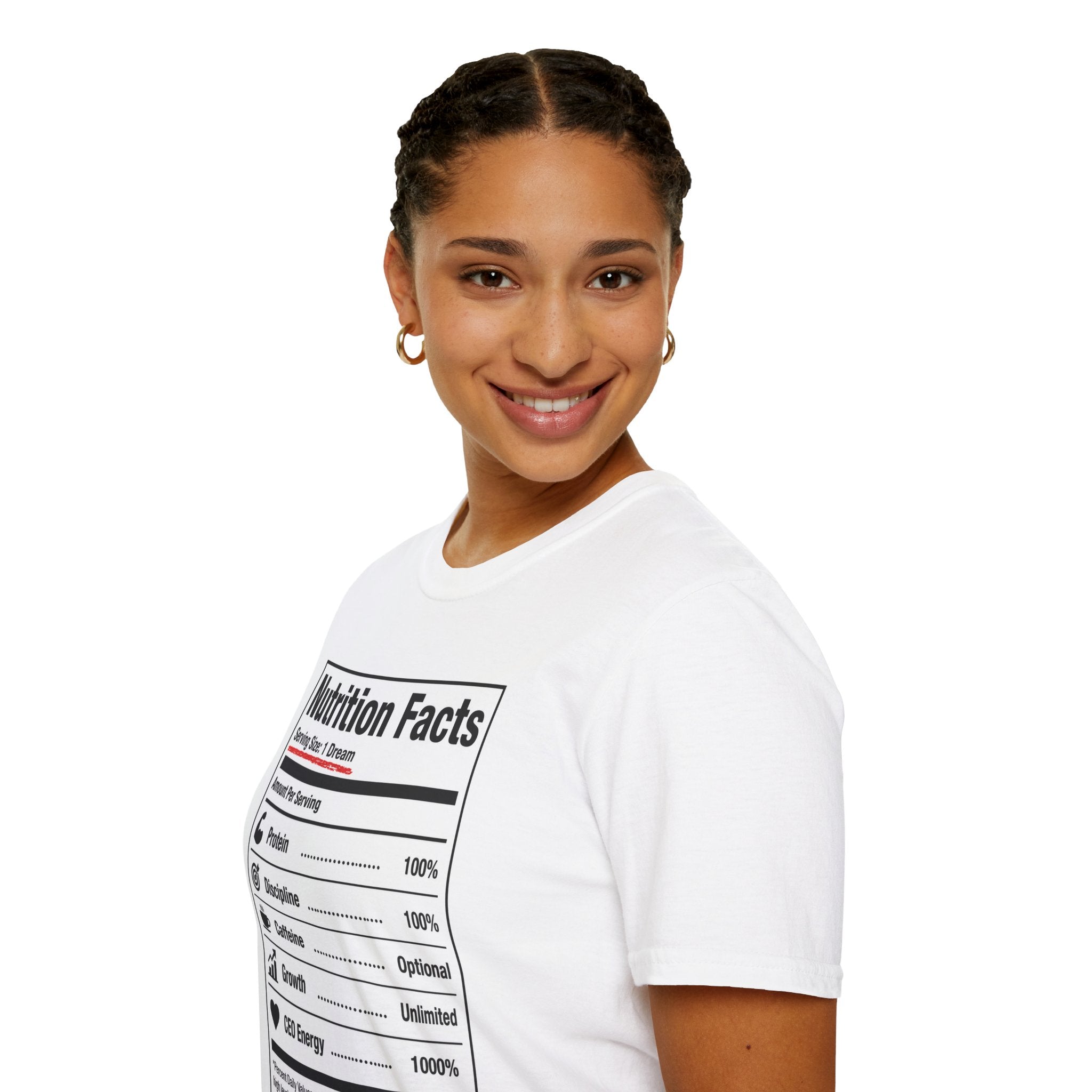 Nutrition Facts T-Shirt | Serving Size: 1 Dream | Entrepreneur Motivation Tee