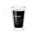 Notary Definition Mixing Glass | 16oz Professional Notary Pint Glass | Notary Public Barware | Loan Signing Agent Gift