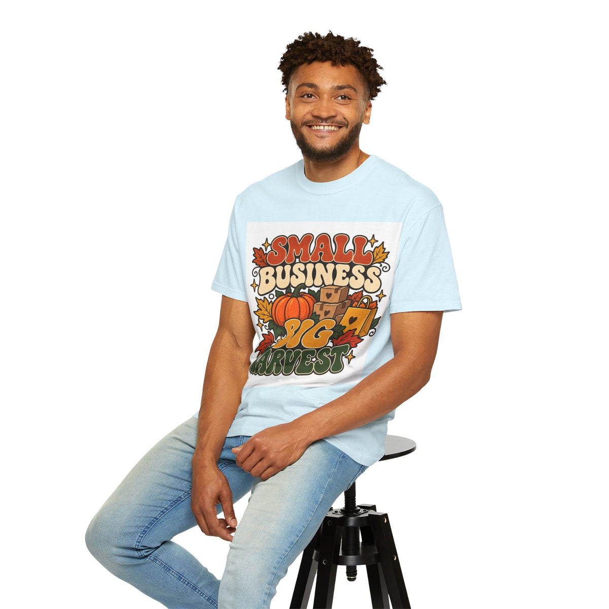 Small Business Big Harvest T-Shirt — Fall Entrepreneur Garment-Dyed Tee