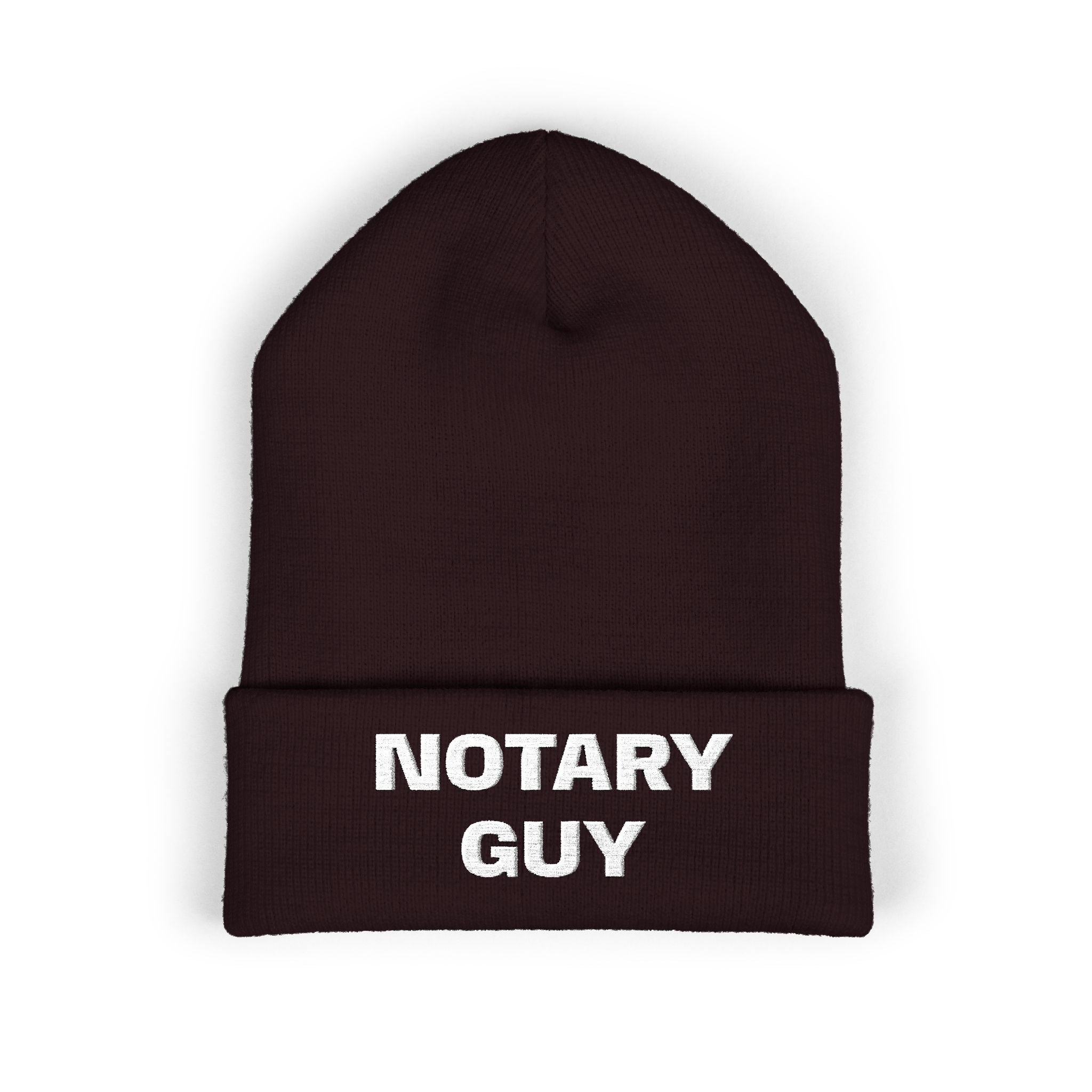 Notary Guy Embroidered Cuffed Beanie | Men's Notary Public Winter Hat