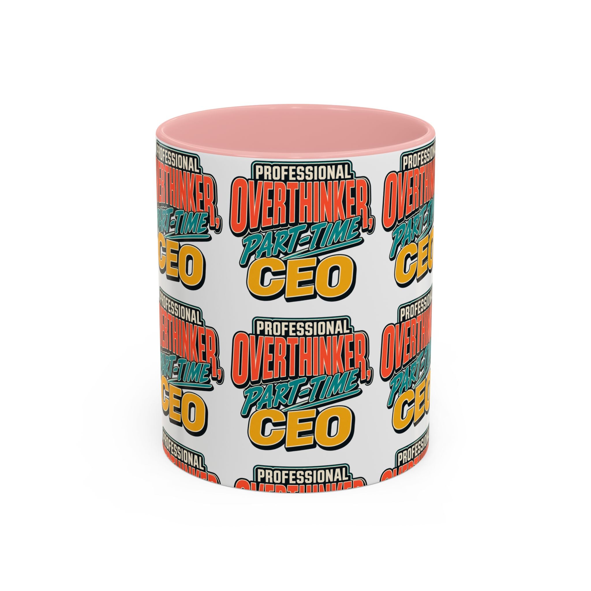 Professional Overthinker Part-Time CEO Mug | Funny Small Business Owner Coffee Cup | Entrepreneur and Side-Hustle Gift