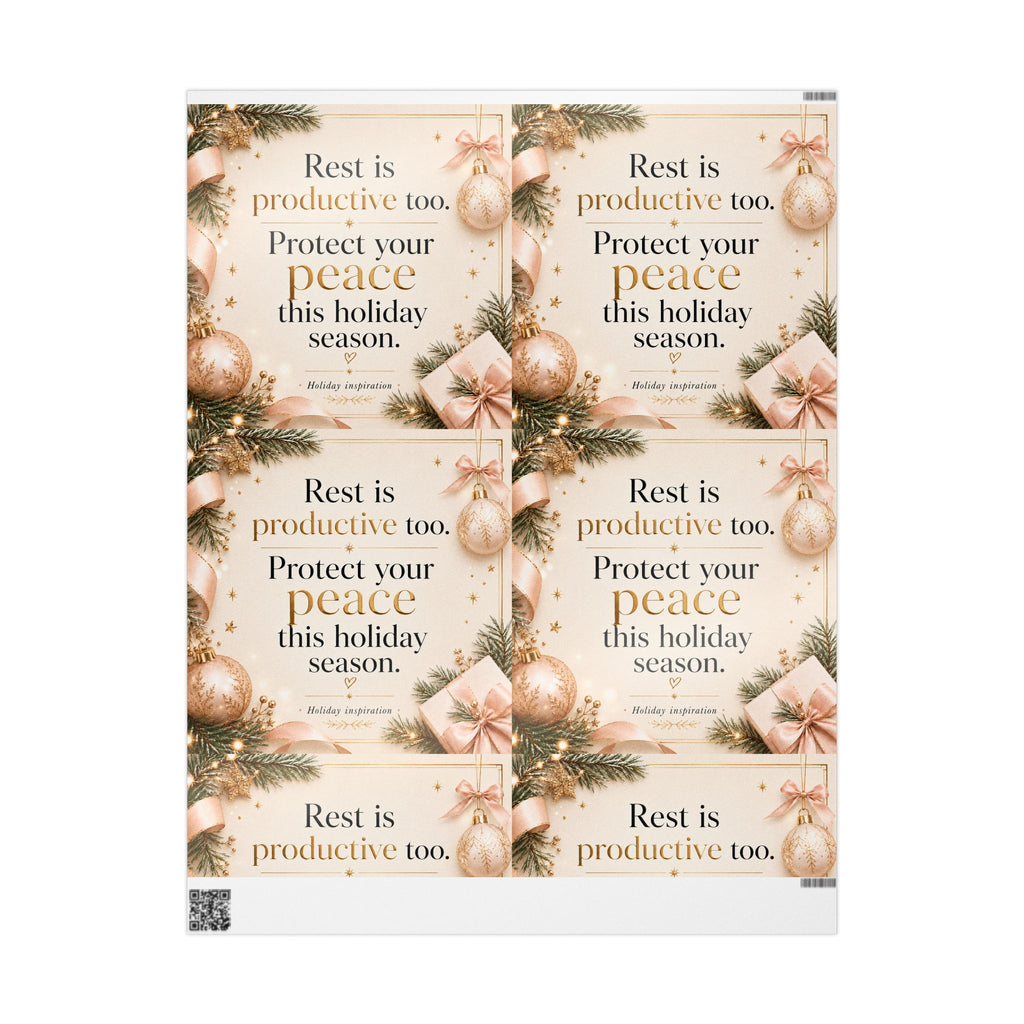 ✨ Rest Is Productive Too Wrapping Paper – Inspirational Holiday Gift Wrap 🎄