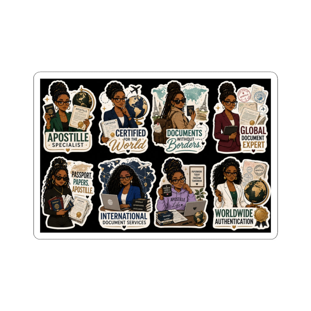 🌍 Elite Apostille Collection | Premium International Document Vinyl Stickers