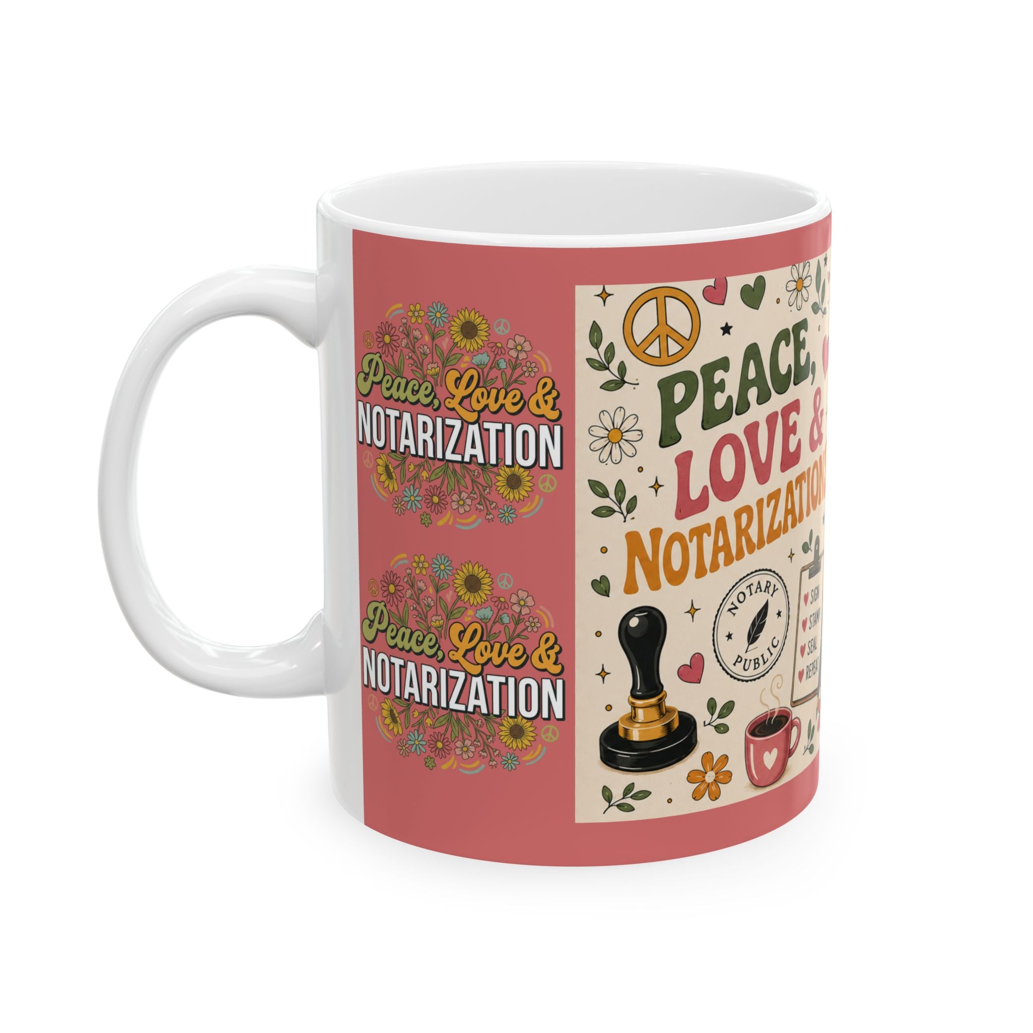 Retro Notary Coffee Mug | 11oz & 15oz Gift for Notaries, Loan Signing Agents & Mobile Notary Professionals